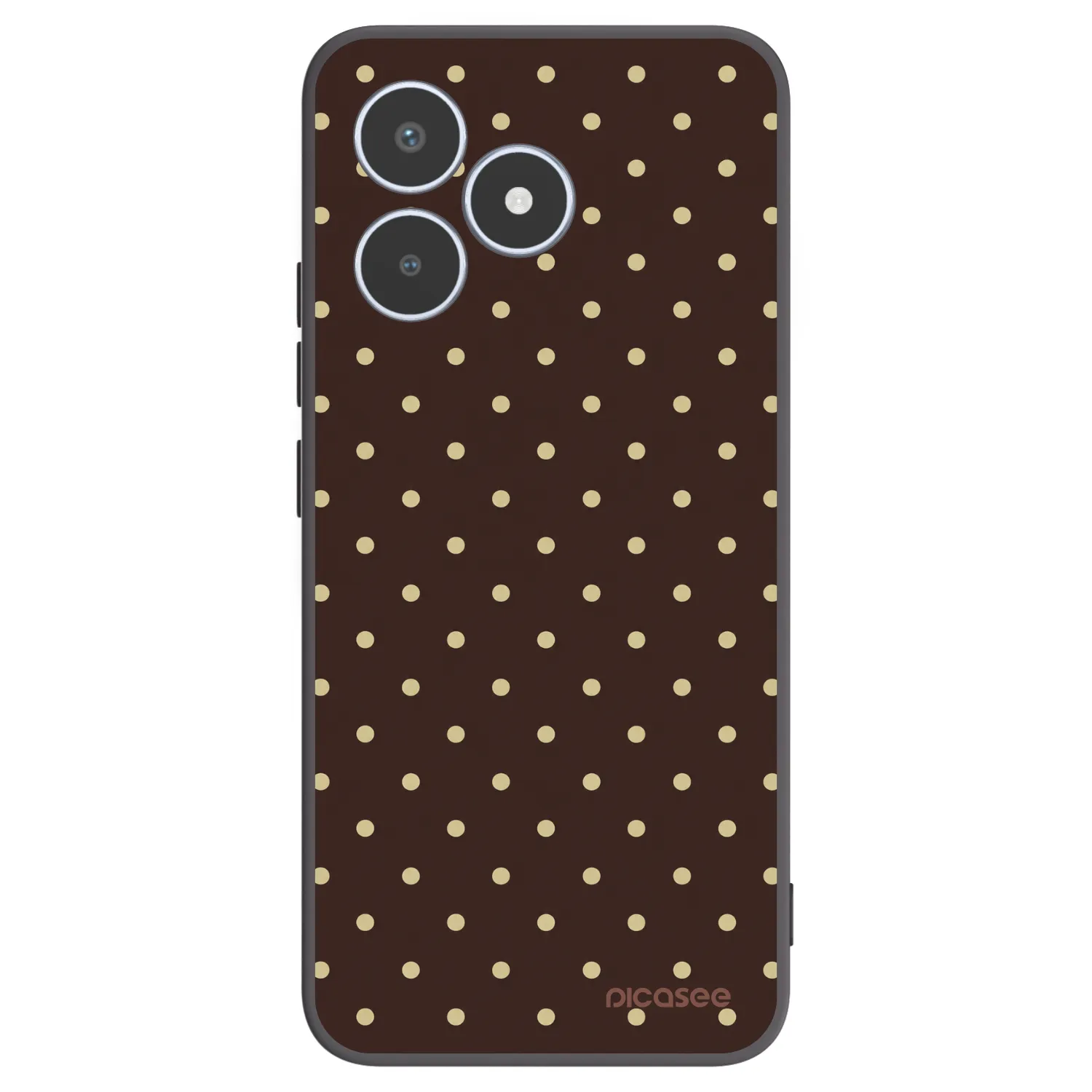Picasee Μαύρη θήκη σιλικόνης για Realme C53 - Vanilla Dots & Chocolate