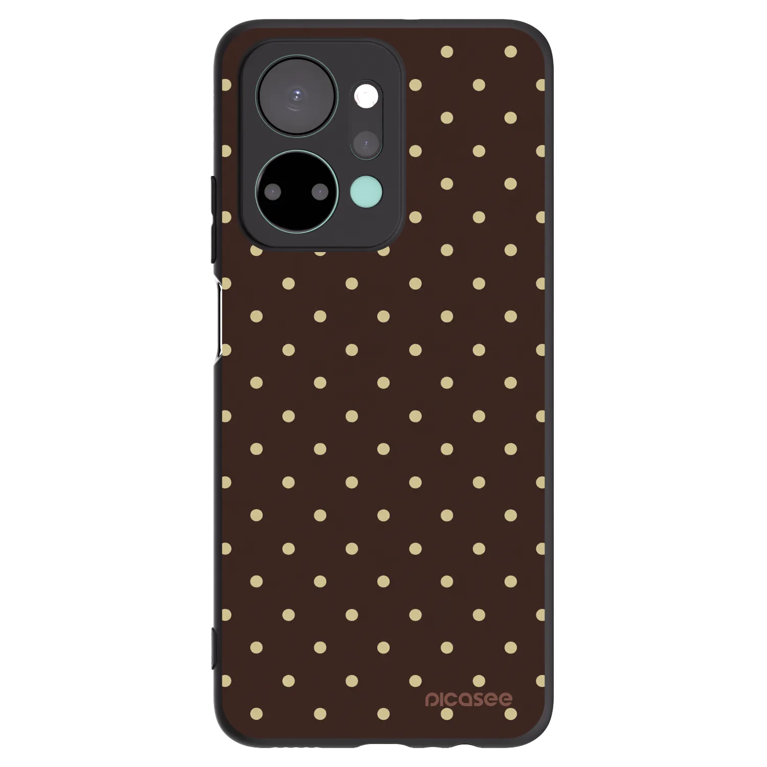 Picasee Μαύρη θήκη σιλικόνης για Honor X7a - Vanilla Dots & Chocolate