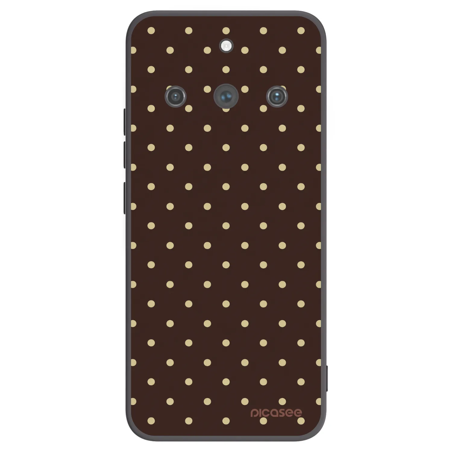 Picasee Μαύρη θήκη σιλικόνης για Realme 11 Pro+ - Vanilla Dots & Chocolate