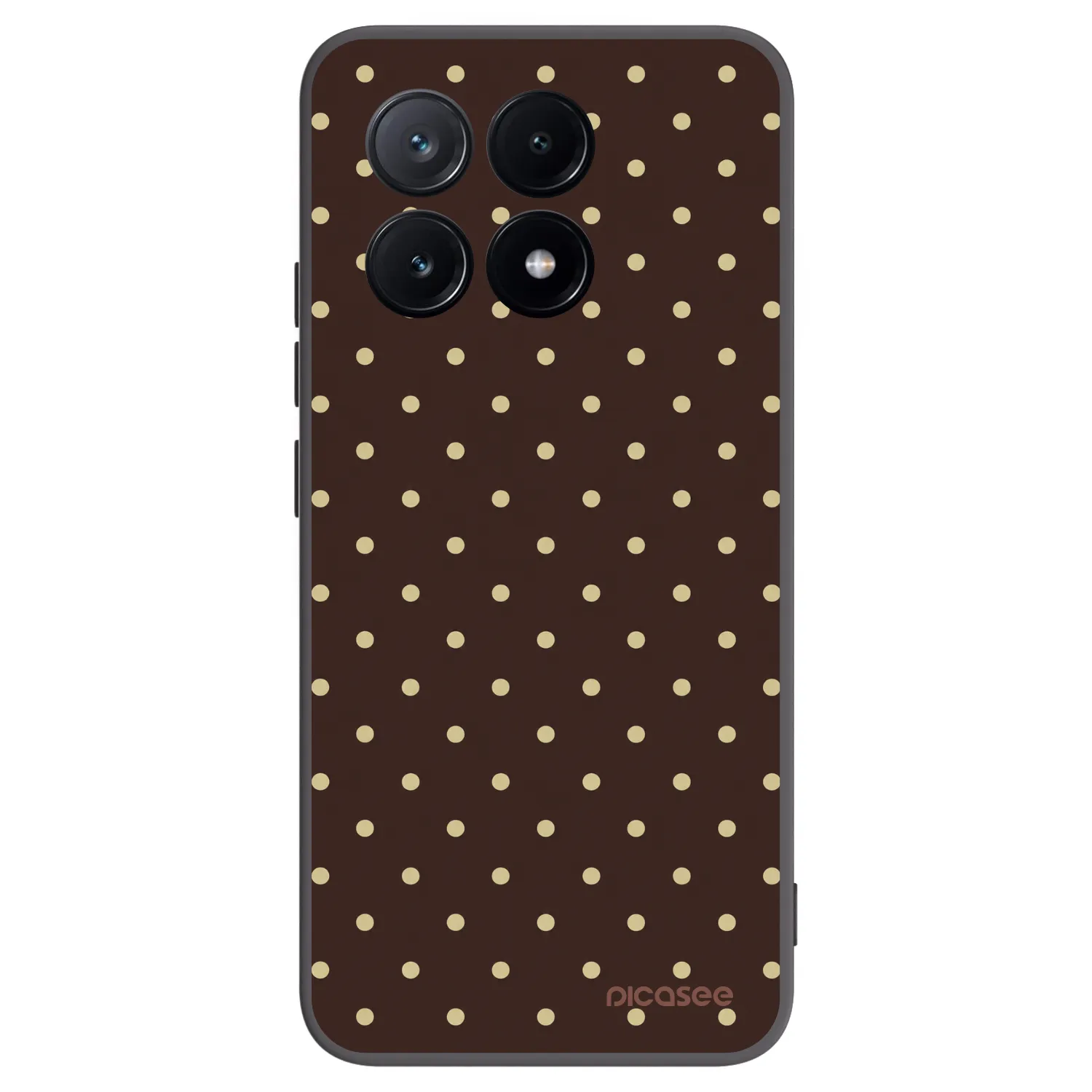 Picasee Μαύρη θήκη σιλικόνης για Xiaomi Poco X6 Pro - Vanilla Dots & Chocolate