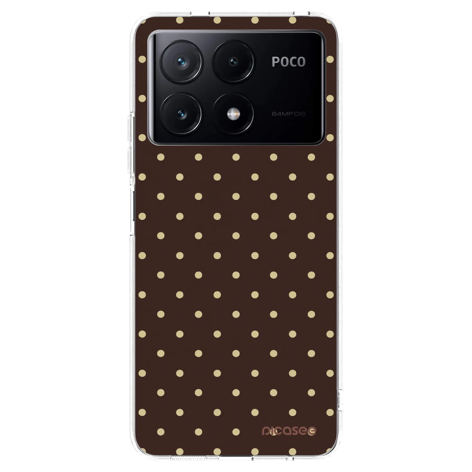 Picasee διαφανής θήκη σιλικόνης Xiaomi Poco X6 Pro - Vanilla Dots & Chocolate