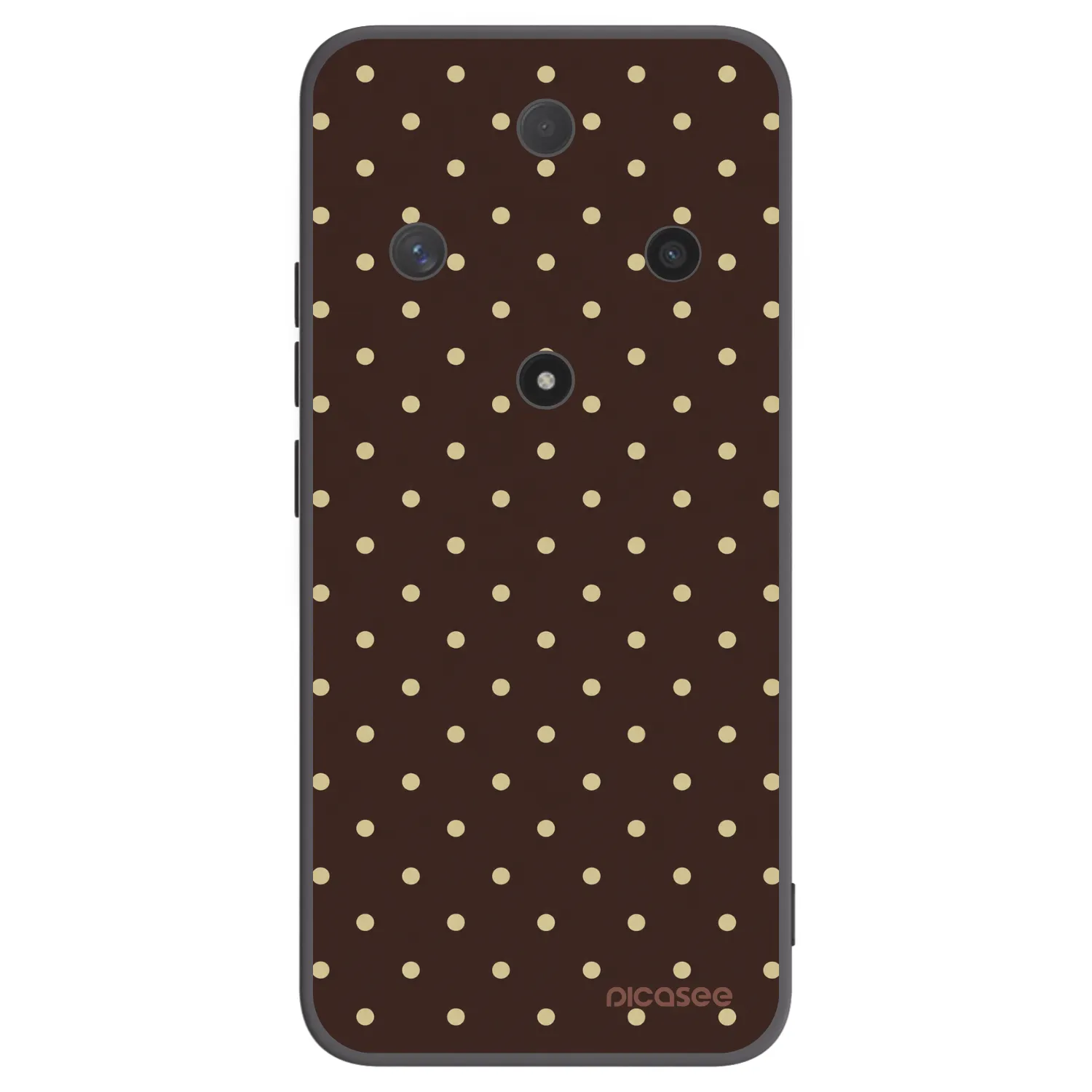 Picasee Μαύρη θήκη σιλικόνης για Honor Magic6 Lite 5G - Vanilla Dots & Chocolate