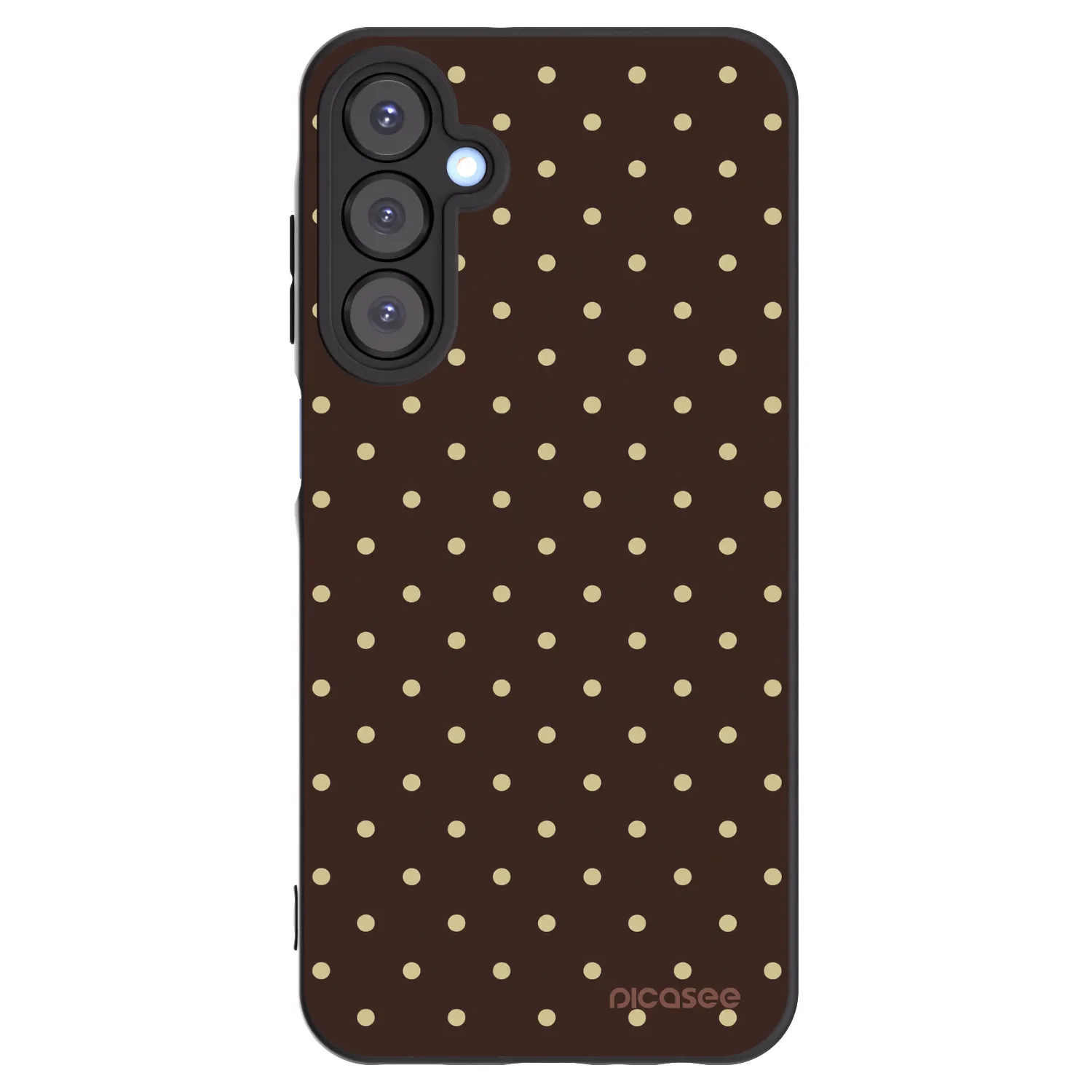Picasee Μαύρη θήκη σιλικόνης για Samsung Galaxy A25 A256B 5G - Vanilla Dots & Chocolate