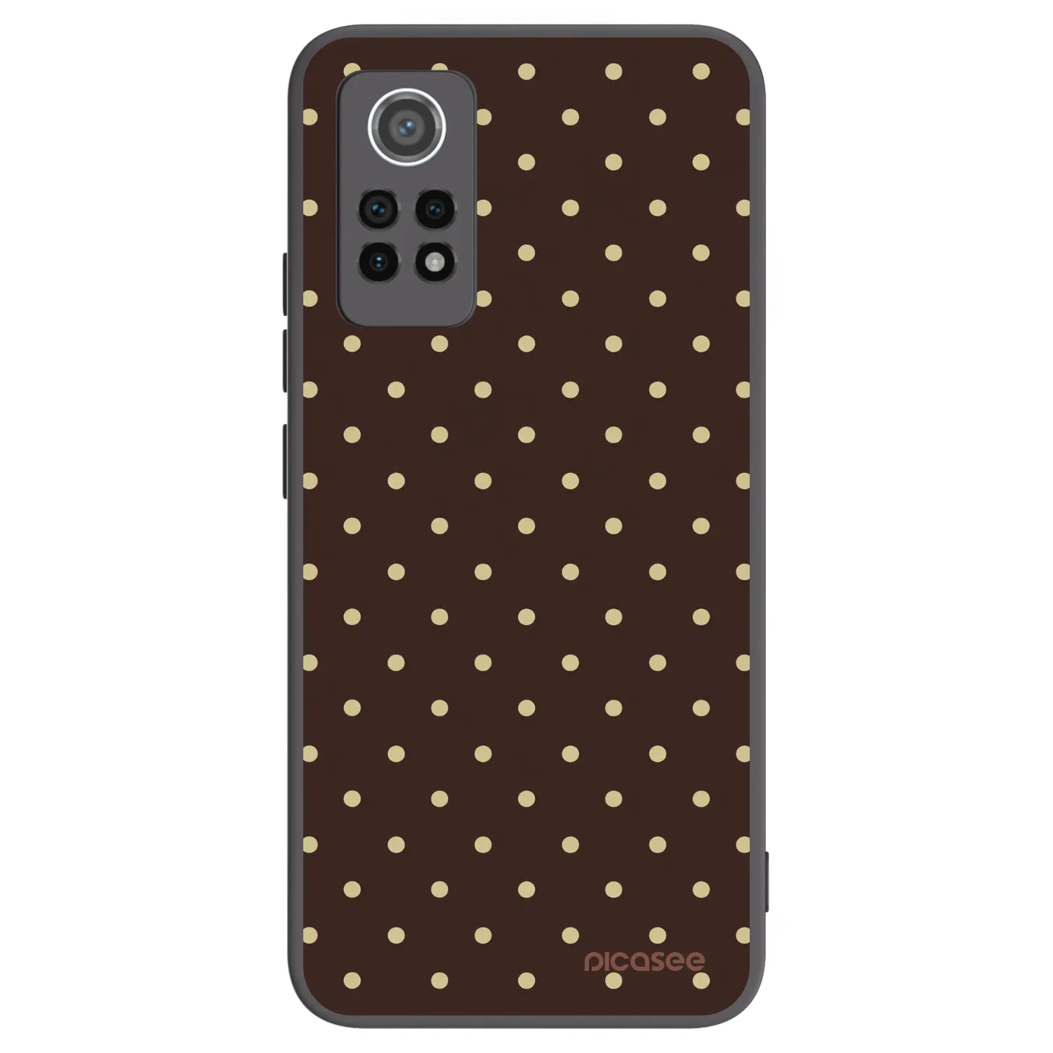 Picasee Μαύρη θήκη σιλικόνης για Xiaomi Redmi Note 12 Pro 4G - Vanilla Dots & Chocolate