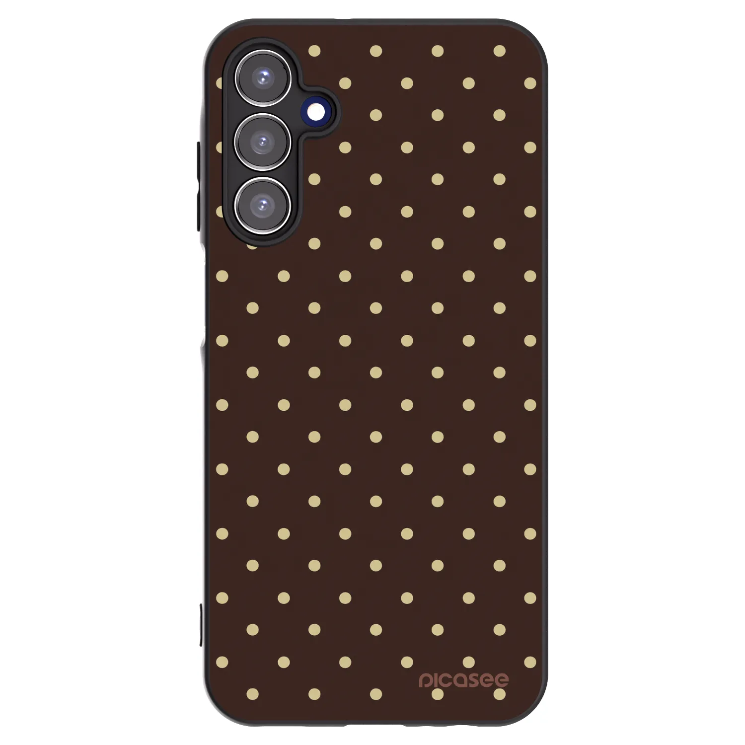 Picasee Μαύρη θήκη σιλικόνης για Samsung Galaxy A15 A156B 5G - Vanilla Dots & Chocolate