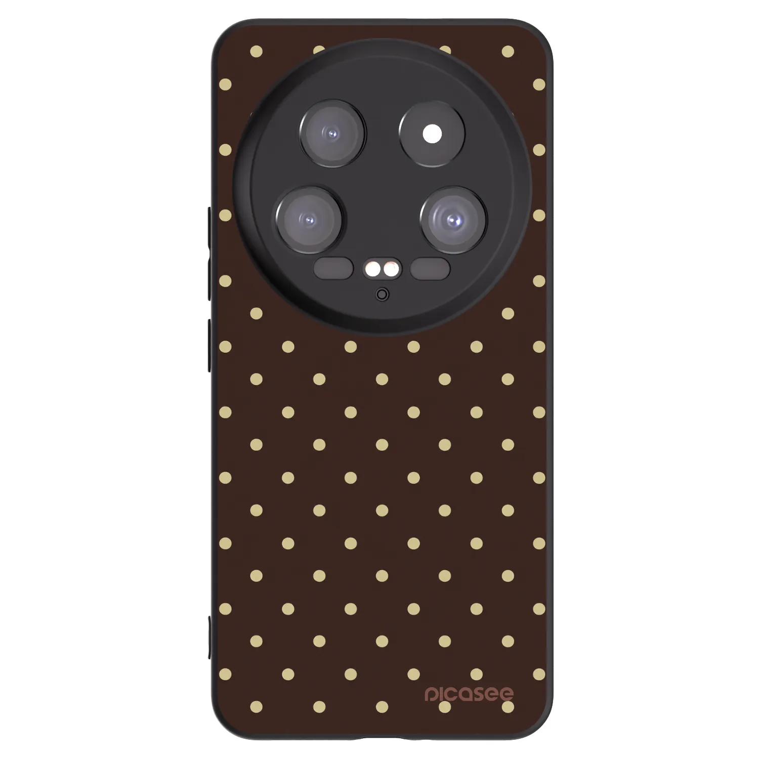 Picasee Μαύρη θήκη σιλικόνης για Xiaomi 14 Ultra - Vanilla Dots & Chocolate