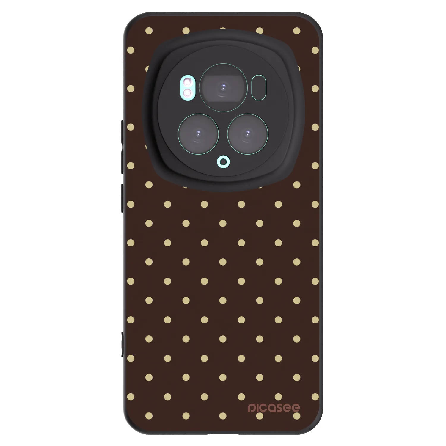 Picasee Μαύρη θήκη σιλικόνης για Honor Magic6 Pro - Vanilla Dots & Chocolate