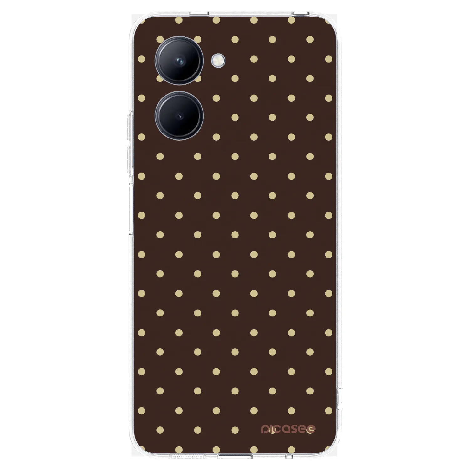 Picasee διαφανής θήκη σιλικόνης Realme C33 (2023) - Vanilla Dots & Chocolate