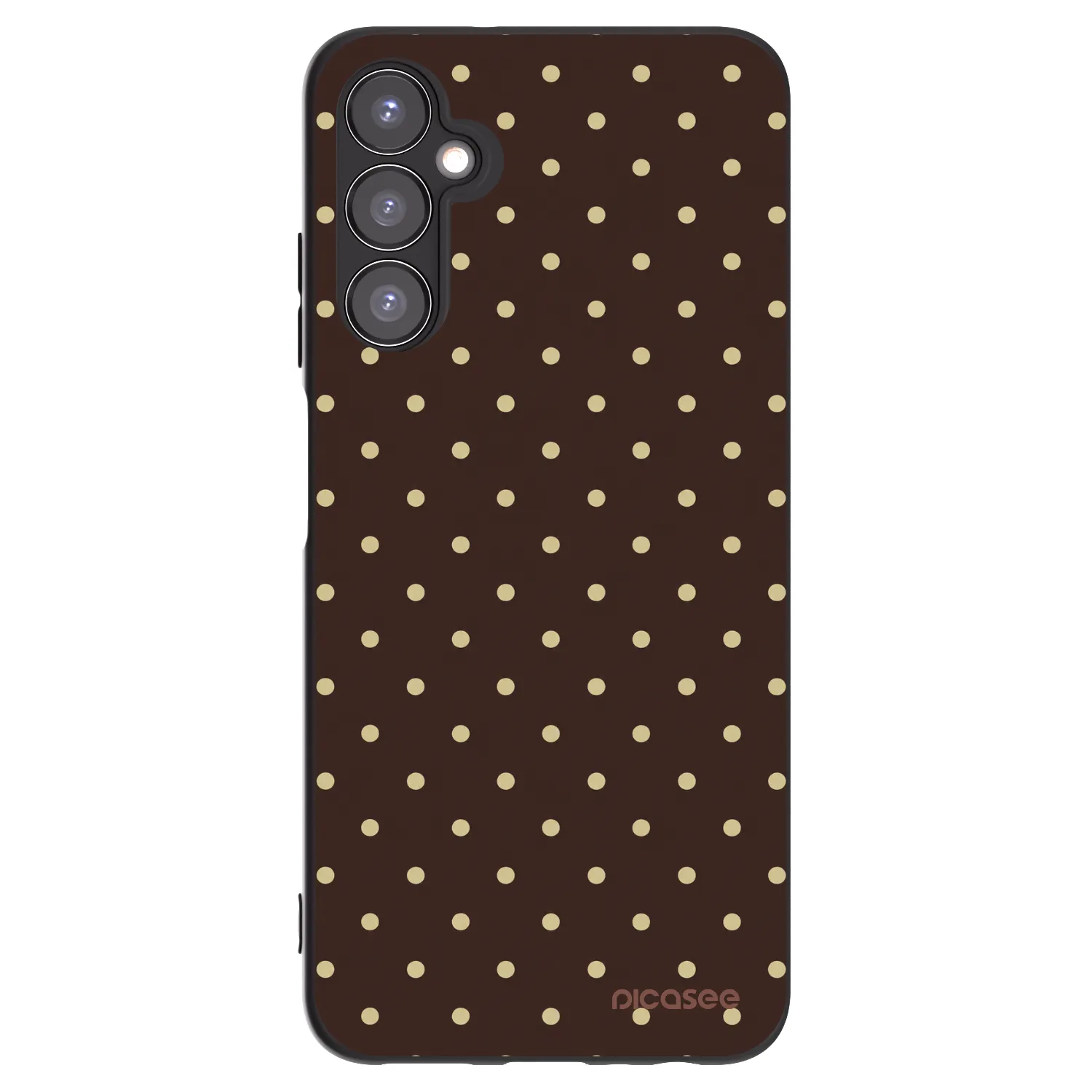 Picasee Μαύρη θήκη σιλικόνης για Samsung Galaxy A05s A057G - Vanilla Dots & Chocolate