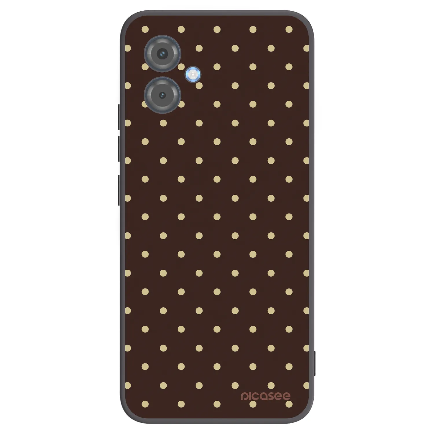 Picasee Μαύρη θήκη σιλικόνης για Motorola Moto G14 - Vanilla Dots & Chocolate