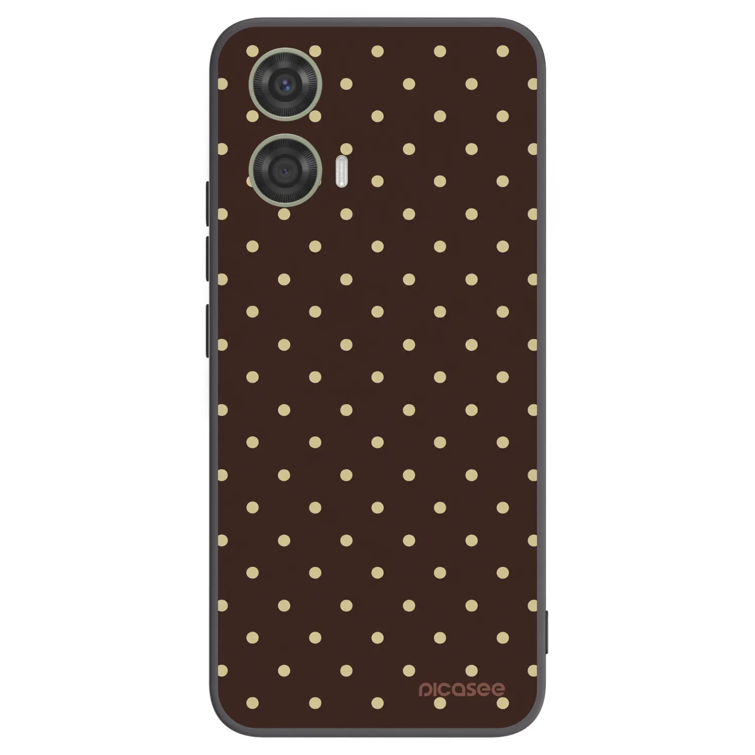 Picasee Μαύρη θήκη σιλικόνης για Motorola Moto G24 - Vanilla Dots & Chocolate