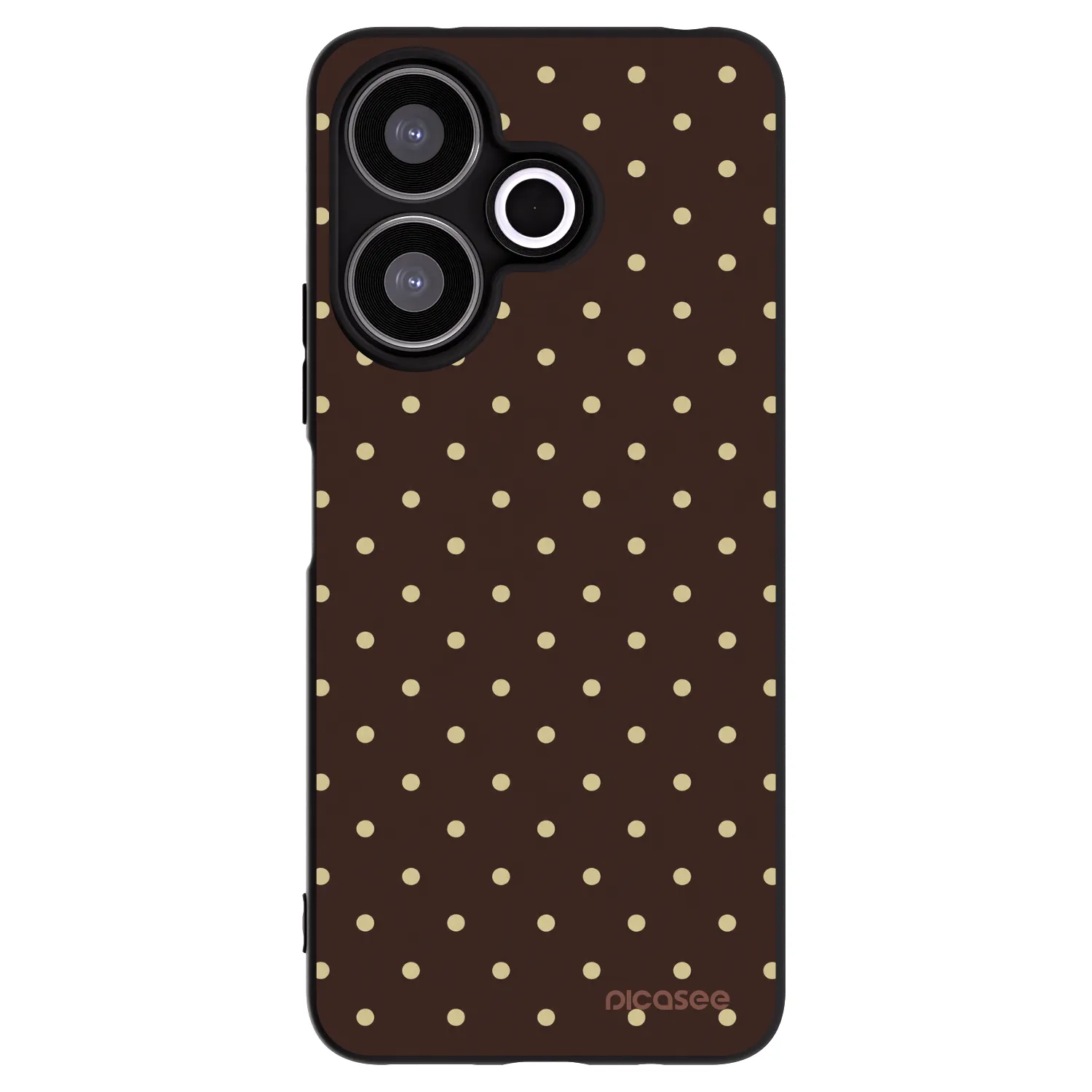 Picasee Μαύρη θήκη σιλικόνης για Xiaomi Redmi 13 4G - Vanilla Dots & Chocolate