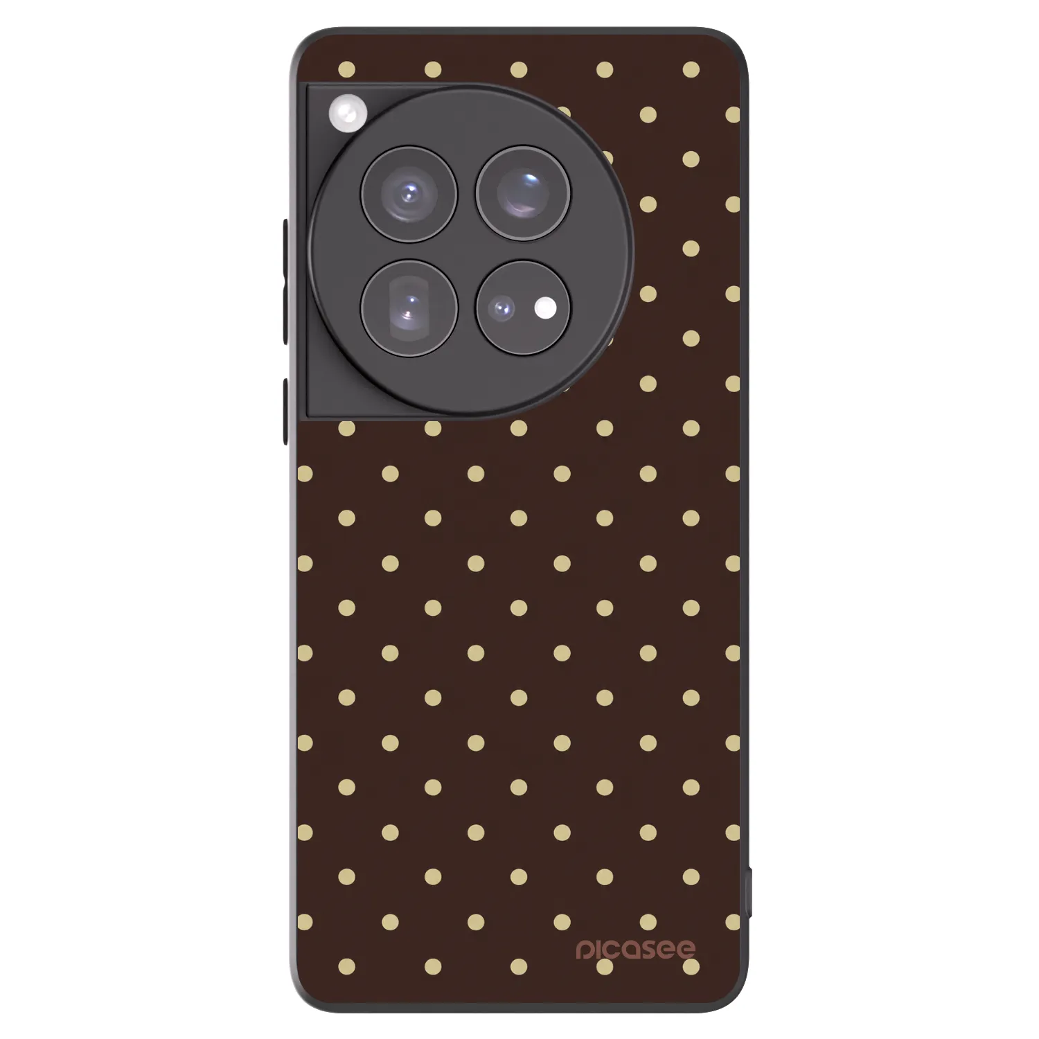 Picasee Μαύρη θήκη σιλικόνης για OnePlus 12 5G - Vanilla Dots & Chocolate