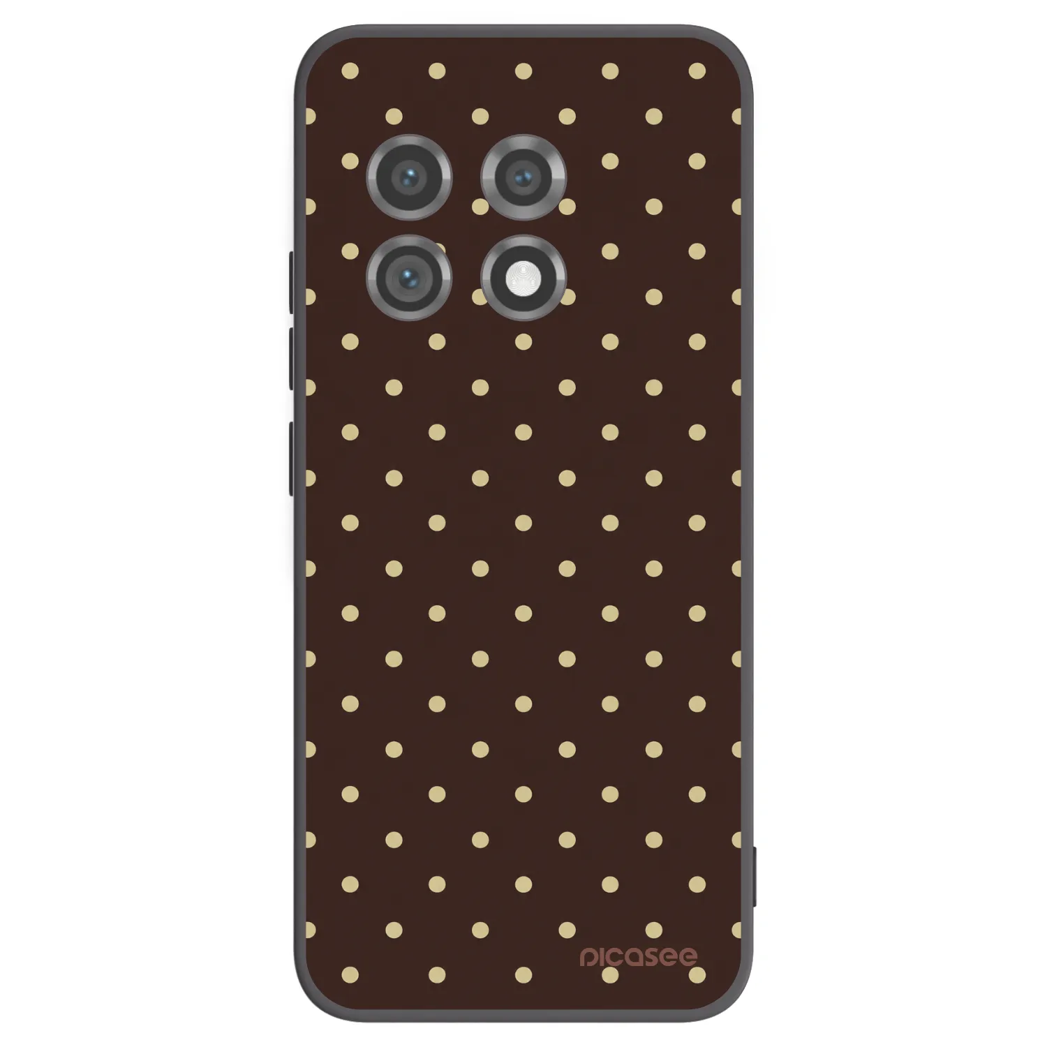 Picasee Μαύρη θήκη σιλικόνης για OnePlus 11 5G - Vanilla Dots & Chocolate