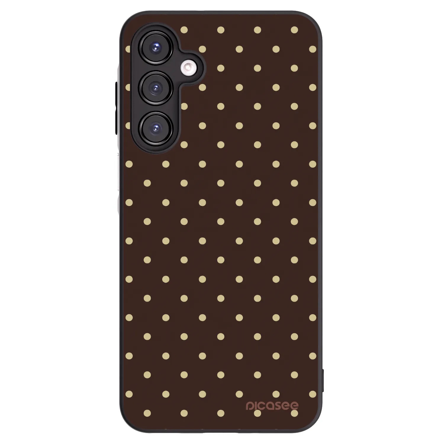 Picasee Μαύρη θήκη σιλικόνης για Samsung Galaxy A16 5G - Vanilla Dots & Chocolate