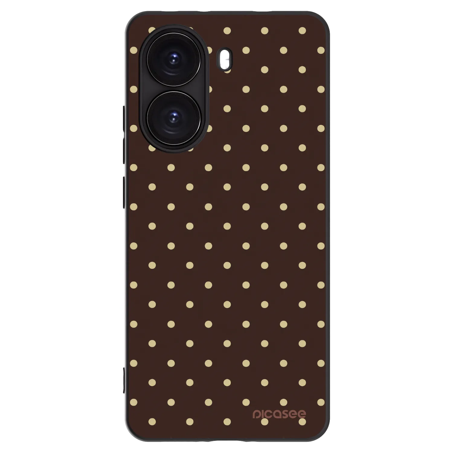 Picasee Μαύρη θήκη σιλικόνης για Xiaomi Poco X7 Pro 5G - Vanilla Dots & Chocolate