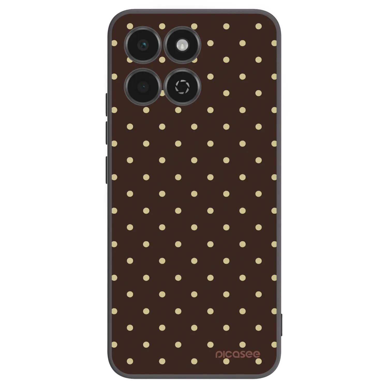 Picasee Μαύρη θήκη σιλικόνης για Honor 200 Smart 5G - Vanilla Dots & Chocolate