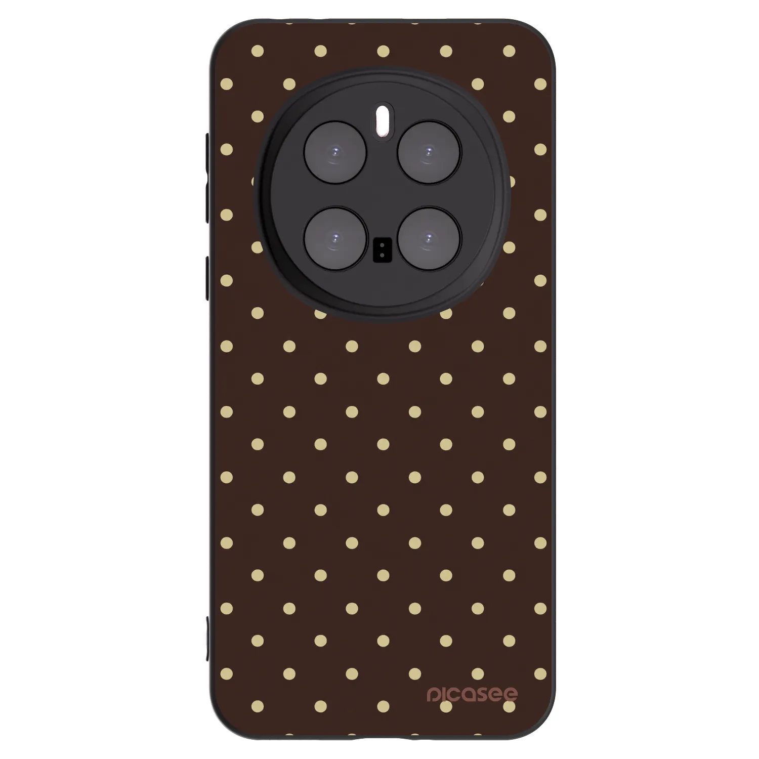 Picasee Μαύρη θήκη σιλικόνης για Honor Magic7 Pro 5G - Vanilla Dots & Chocolate