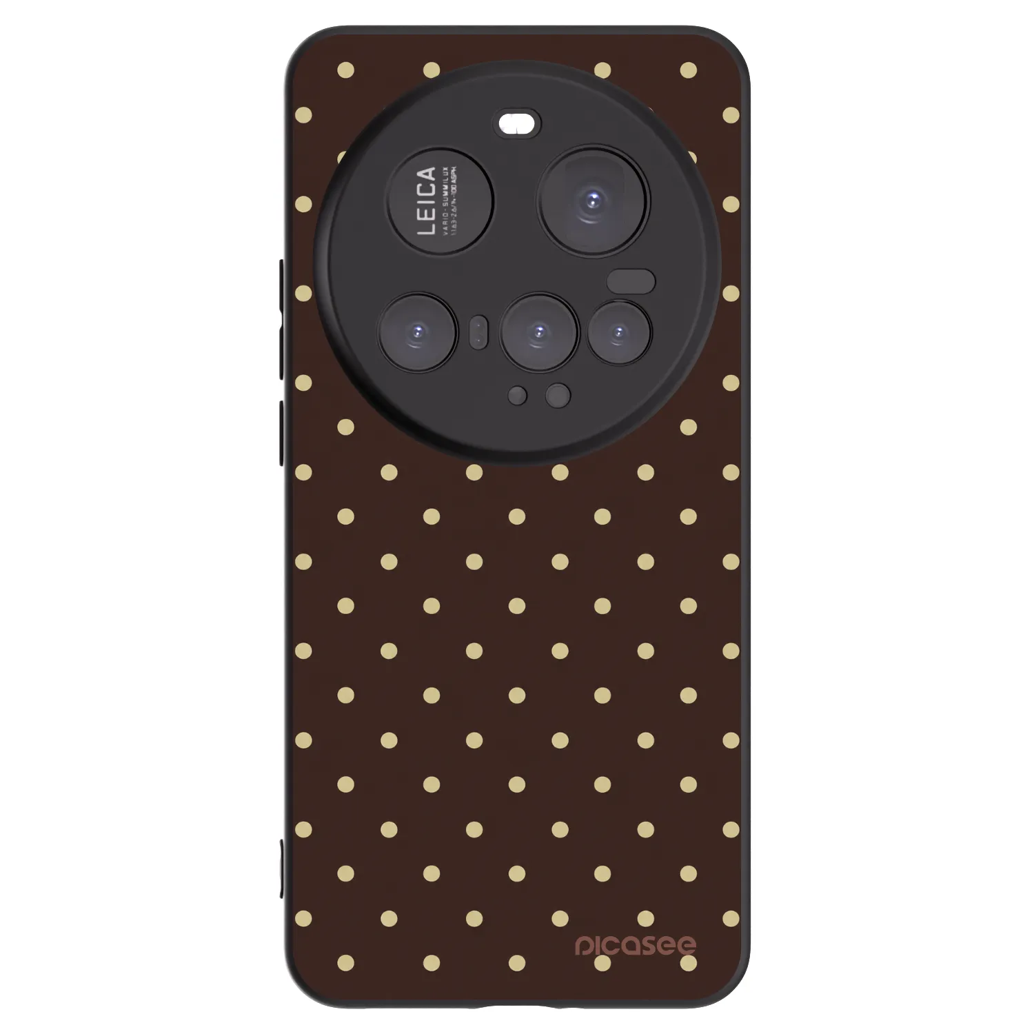 Picasee Μαύρη θήκη σιλικόνης για Xiaomi 15 Ultra - Vanilla Dots & Chocolate