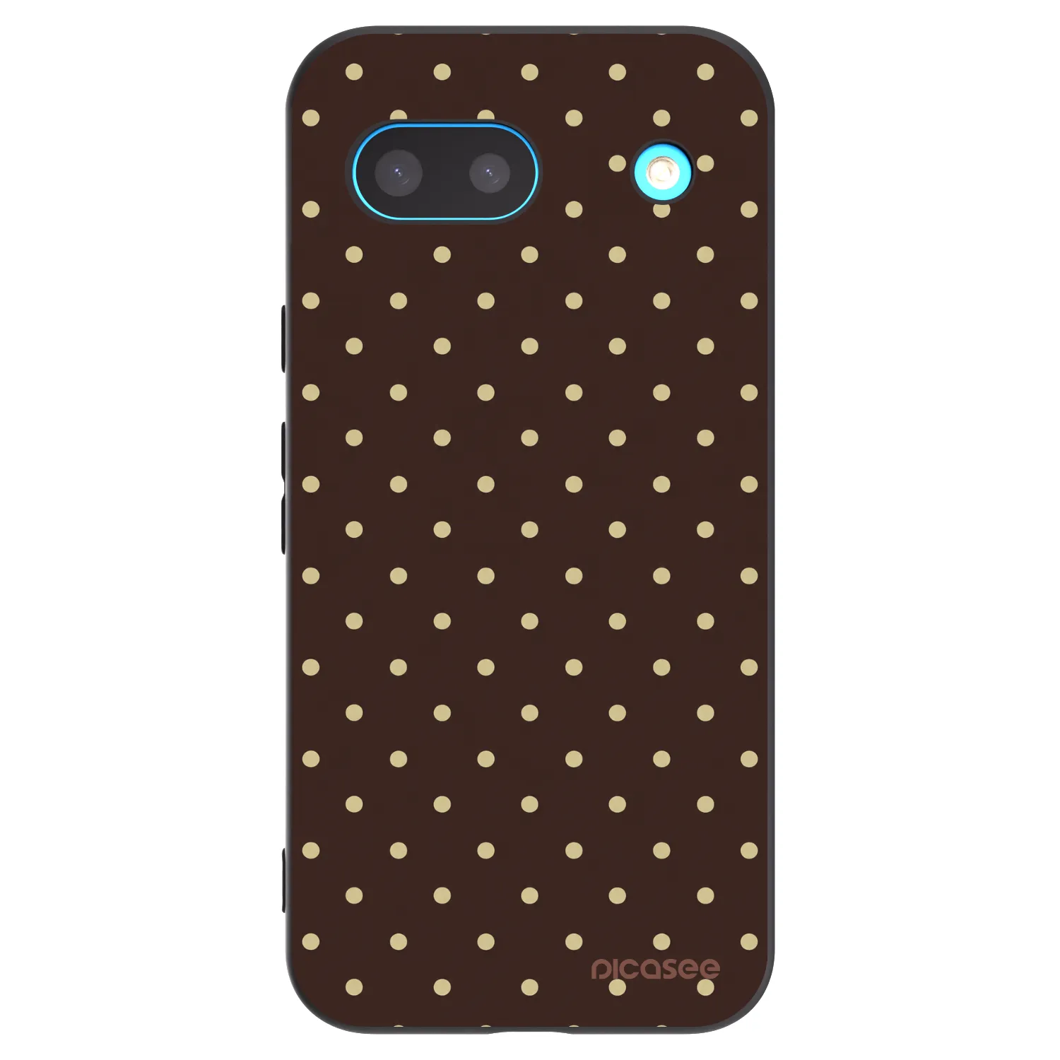 Picasee Μαύρη θήκη σιλικόνης για Google Pixel 8 - Vanilla Dots & Chocolate
