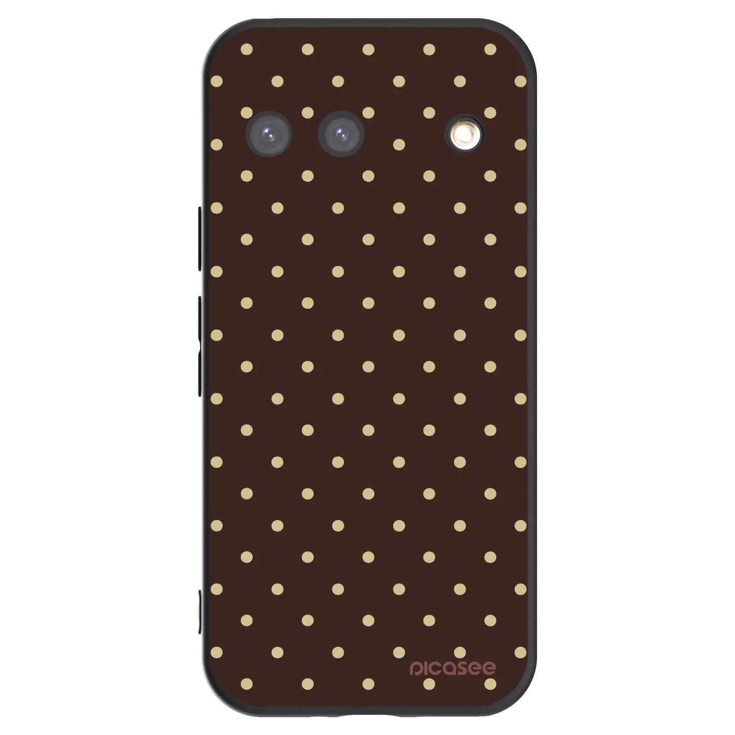 Picasee Μαύρη θήκη σιλικόνης για Google Pixel 9 - Vanilla Dots & Chocolate
