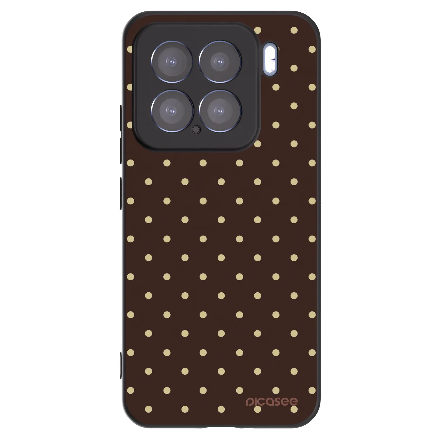 Picasee Μαύρη θήκη σιλικόνης για Xiaomi 15 - Vanilla Dots & Chocolate