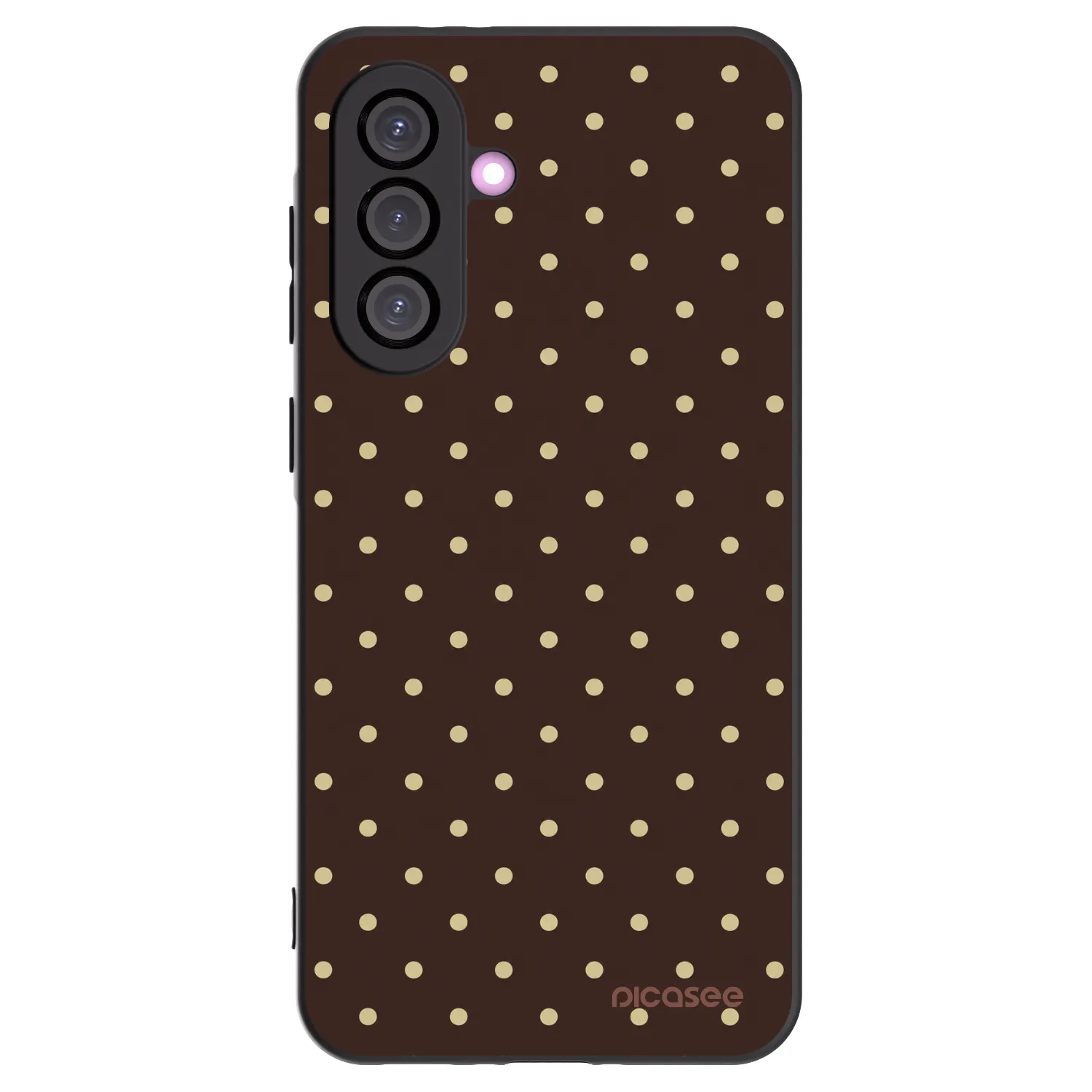 Picasee Μαύρη θήκη σιλικόνης για Samsung Galaxy A36 5G - Vanilla Dots & Chocolate