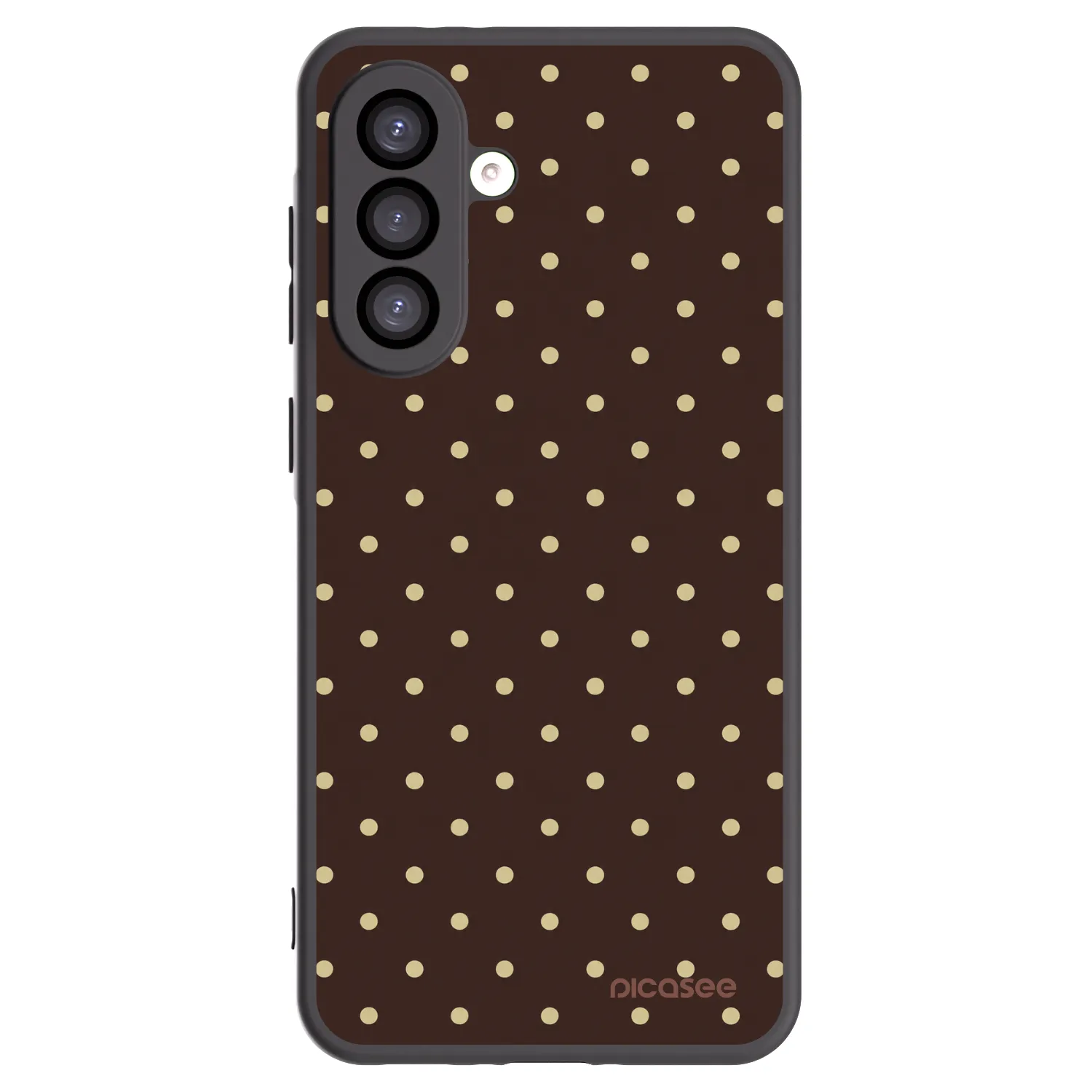 Picasee Μαύρη θήκη σιλικόνης για Samsung Galaxy A26 5G A266B - Vanilla Dots & Chocolate