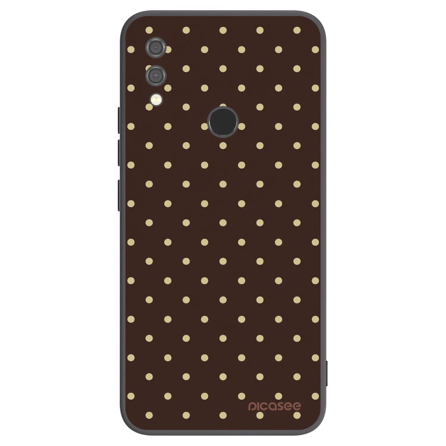 Picasee Μαύρη θήκη σιλικόνης για Xiaomi Redmi Note 7 - Vanilla Dots & Chocolate