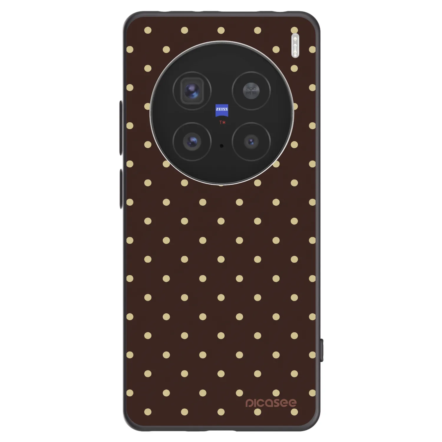 Picasee Μαύρη θήκη σιλικόνης για Vivo X200 Pro - Vanilla Dots & Chocolate