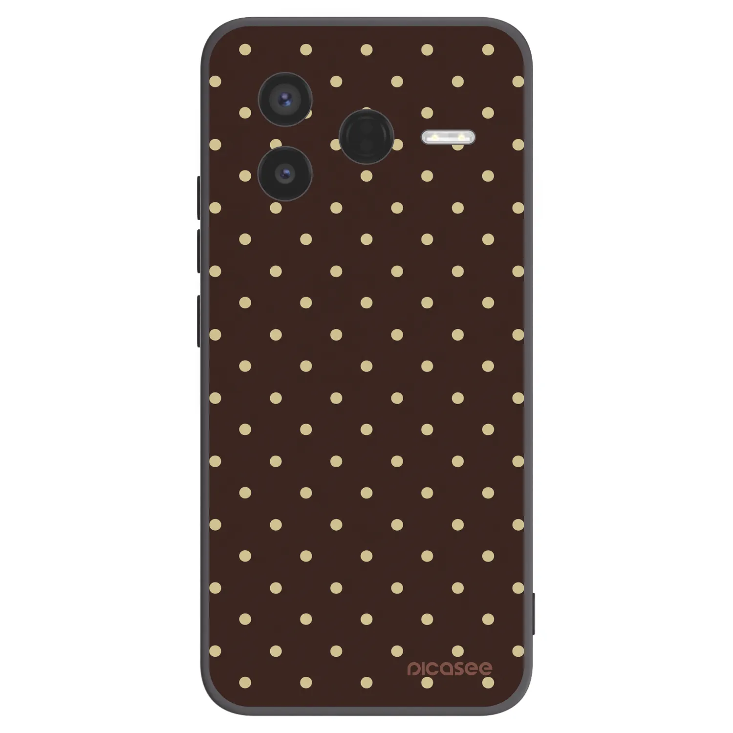 Picasee Μαύρη θήκη σιλικόνης για Xiaomi Poco F7 Pro 5G - Vanilla Dots & Chocolate