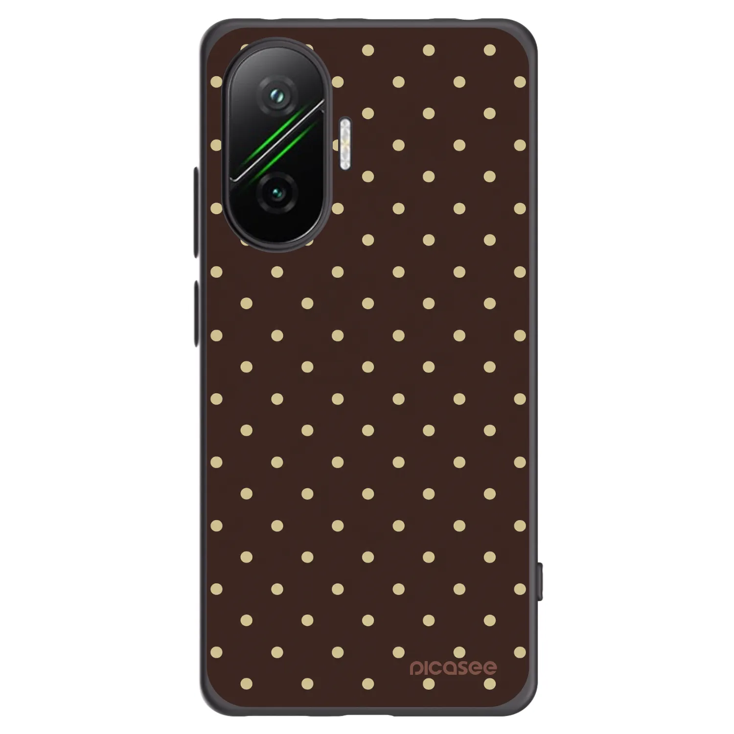 Picasee Μαύρη θήκη σιλικόνης για Xiaomi Poco F7 5G - Vanilla Dots & Chocolate