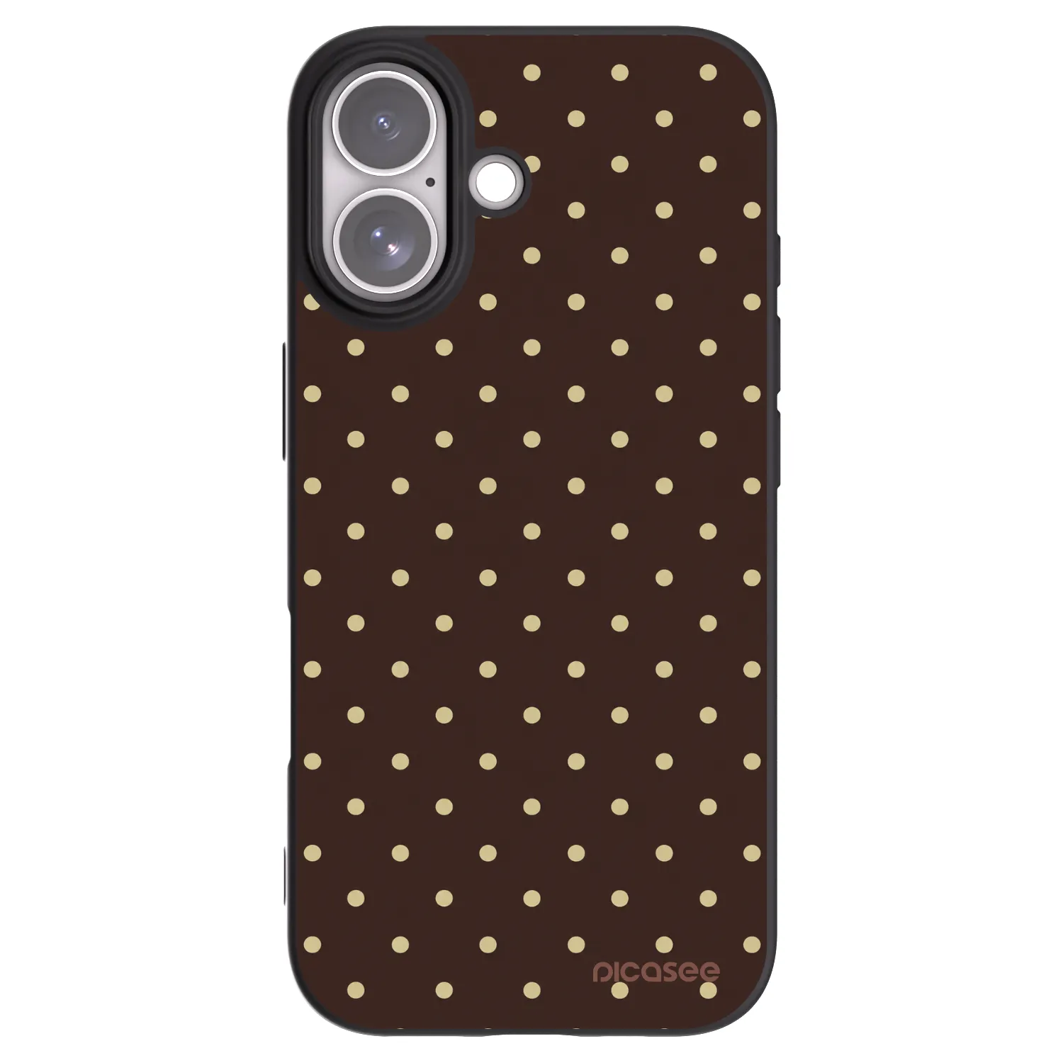 Picasee Μαύρη θήκη σιλικόνης για Apple iPhone 17 - Vanilla Dots & Chocolate