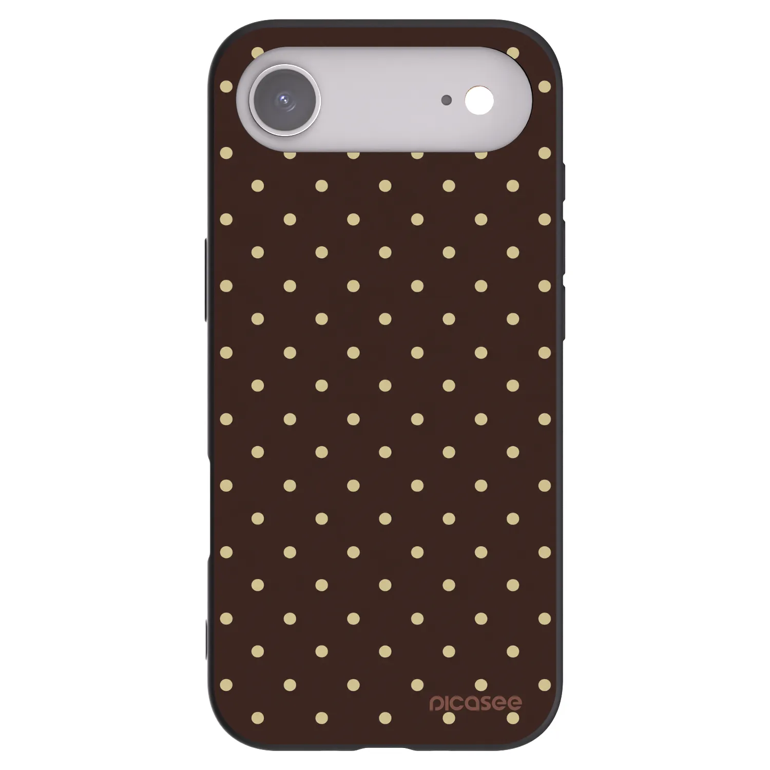 Picasee Μαύρη θήκη σιλικόνης για Apple iPhone Air - Vanilla Dots & Chocolate