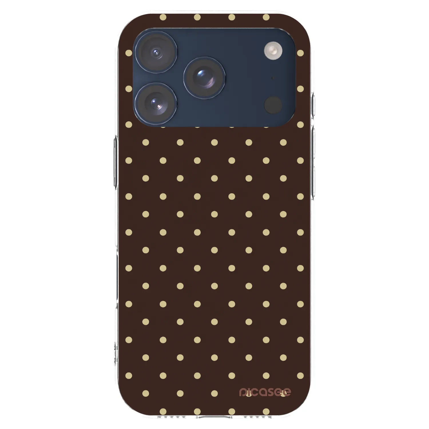 Picasee διαφανής θήκη σιλικόνης Apple iPhone 17 Pro - Vanilla Dots & Chocolate