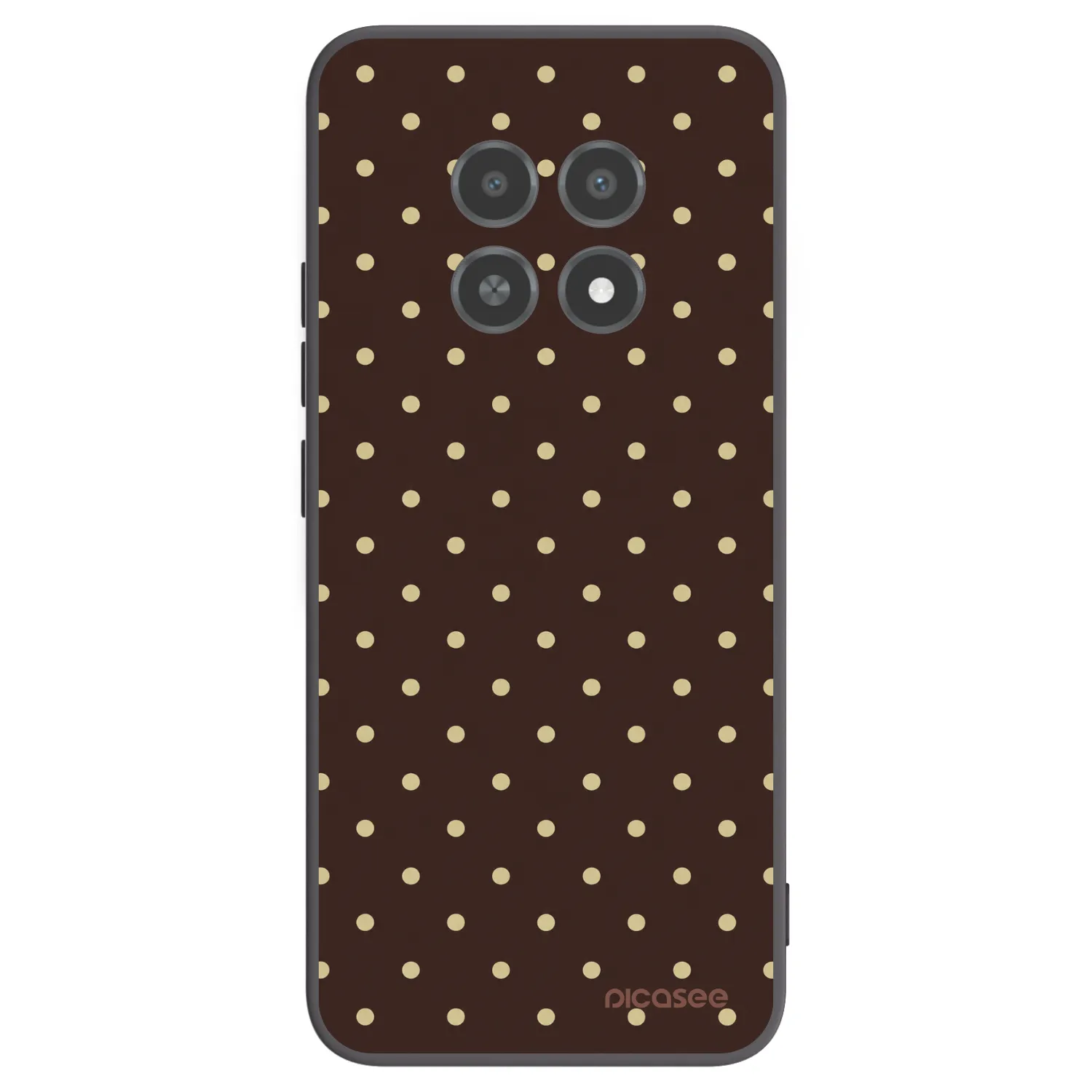 Picasee Μαύρη θήκη σιλικόνης για Realme 12X - Vanilla Dots & Chocolate