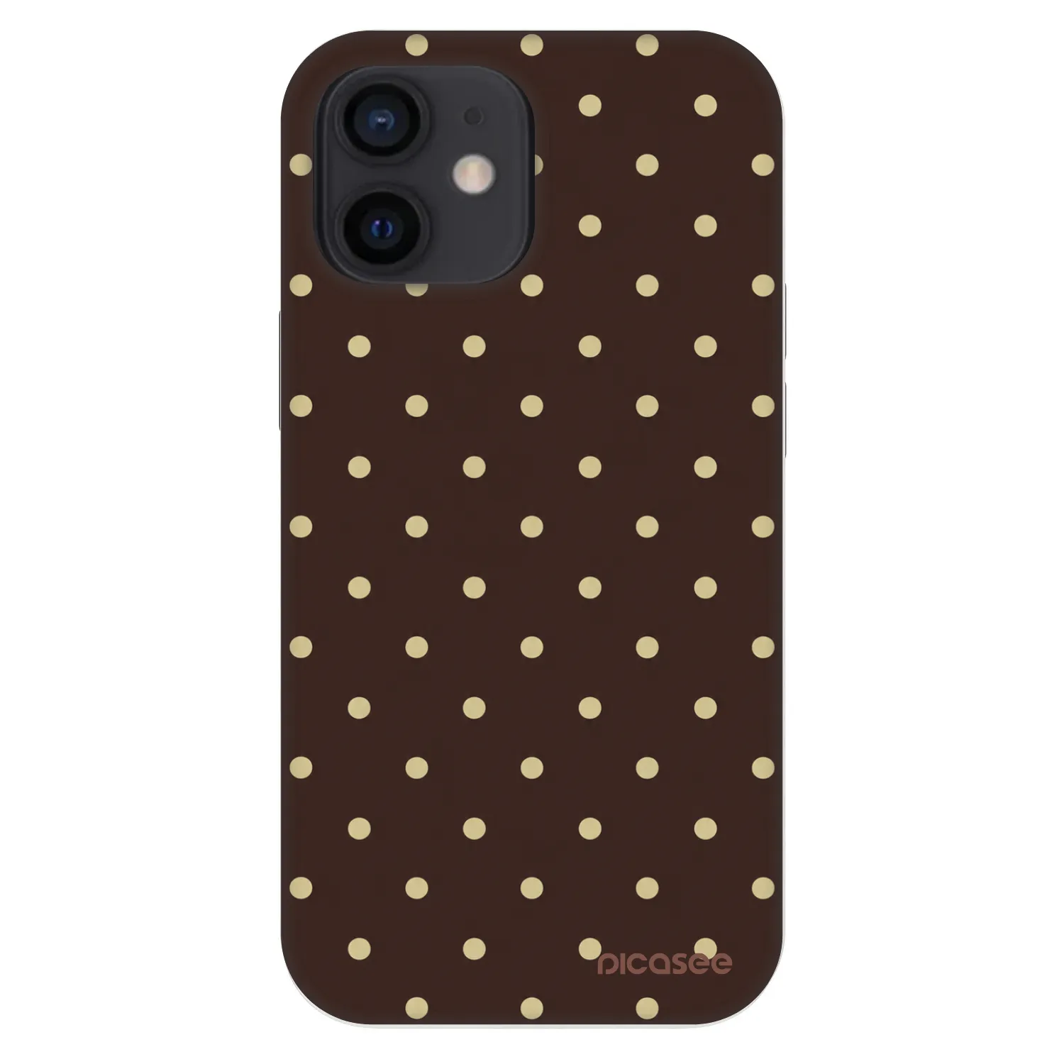 Picasee Fashion Case για Apple iPhone 12 mini - Vanilla Dots & Chocolate
