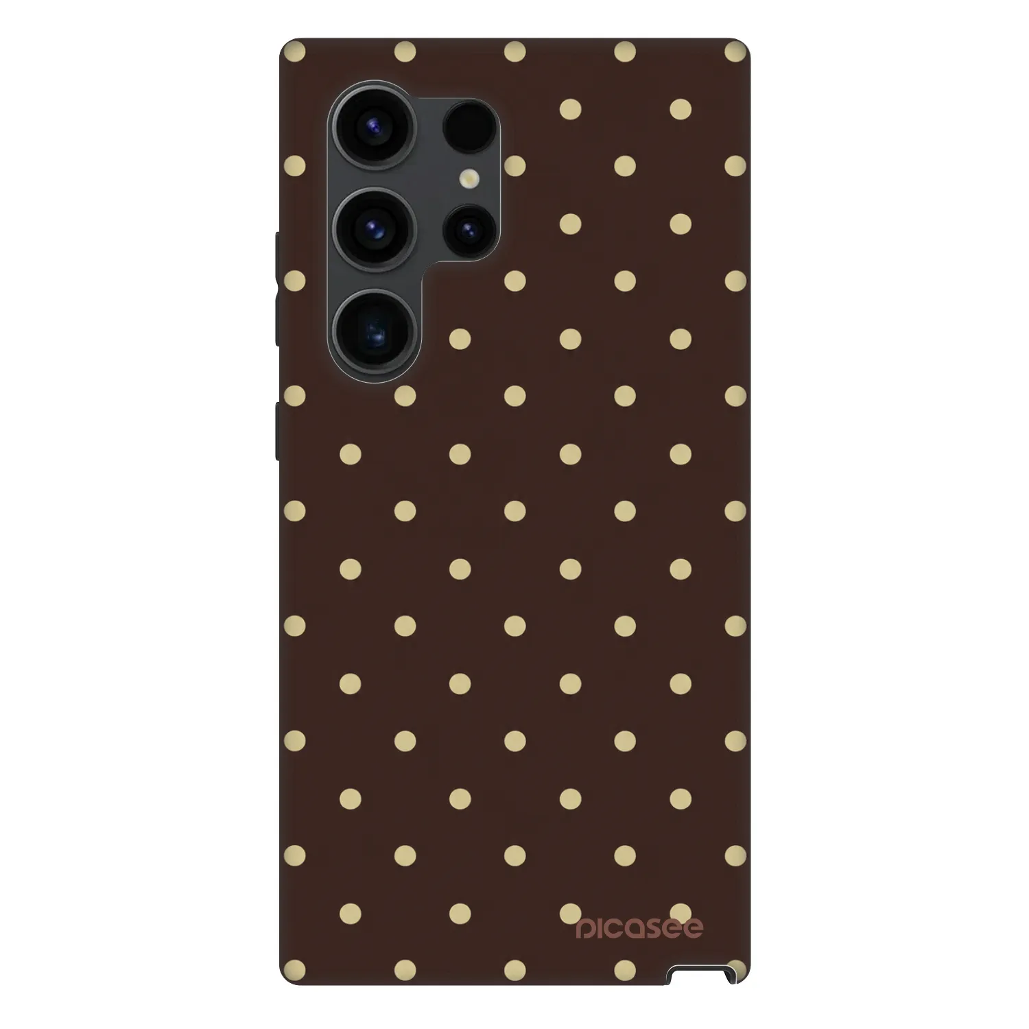 Picasee Fashion Case PowerShare pro Samsung Galaxy S24 Ultra S928B 5G - Vanilla Dots & Chocolate