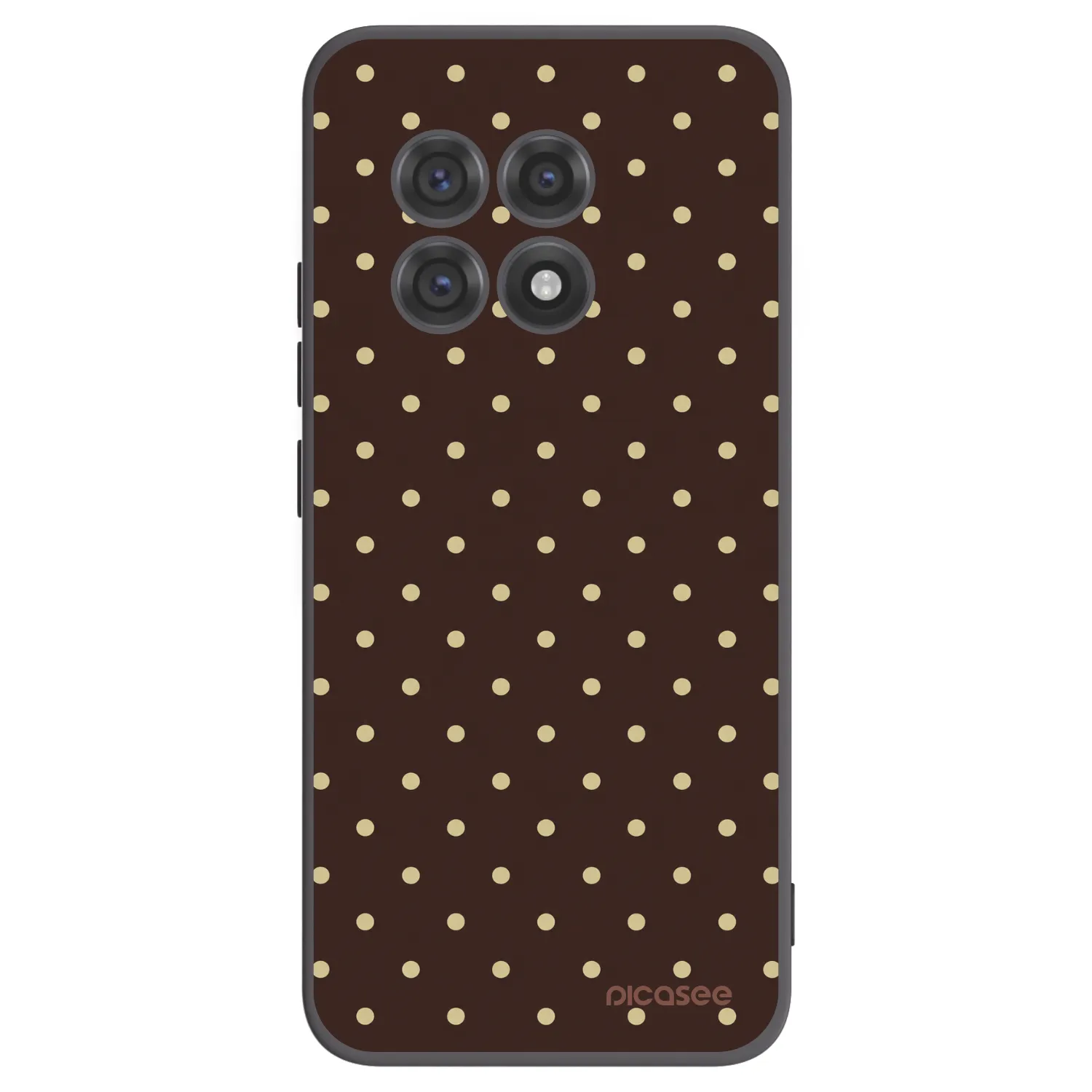 Picasee Μαύρη θήκη σιλικόνης για OnePlus 13R 5G - Vanilla Dots & Chocolate