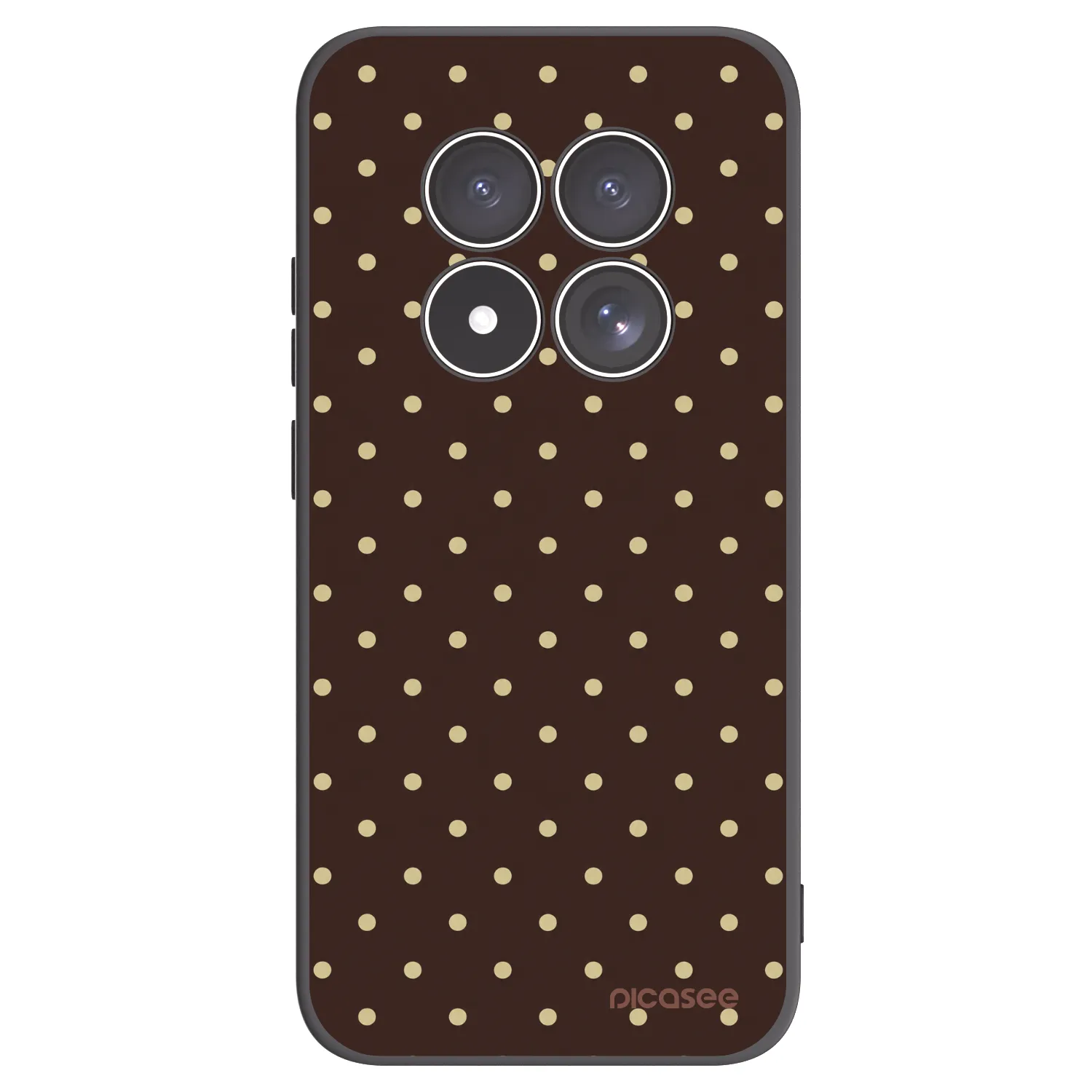 Picasee Μαύρη θήκη σιλικόνης για Xiaomi Redmi Note 15 Pro 4G - Vanilla Dots & Chocolate