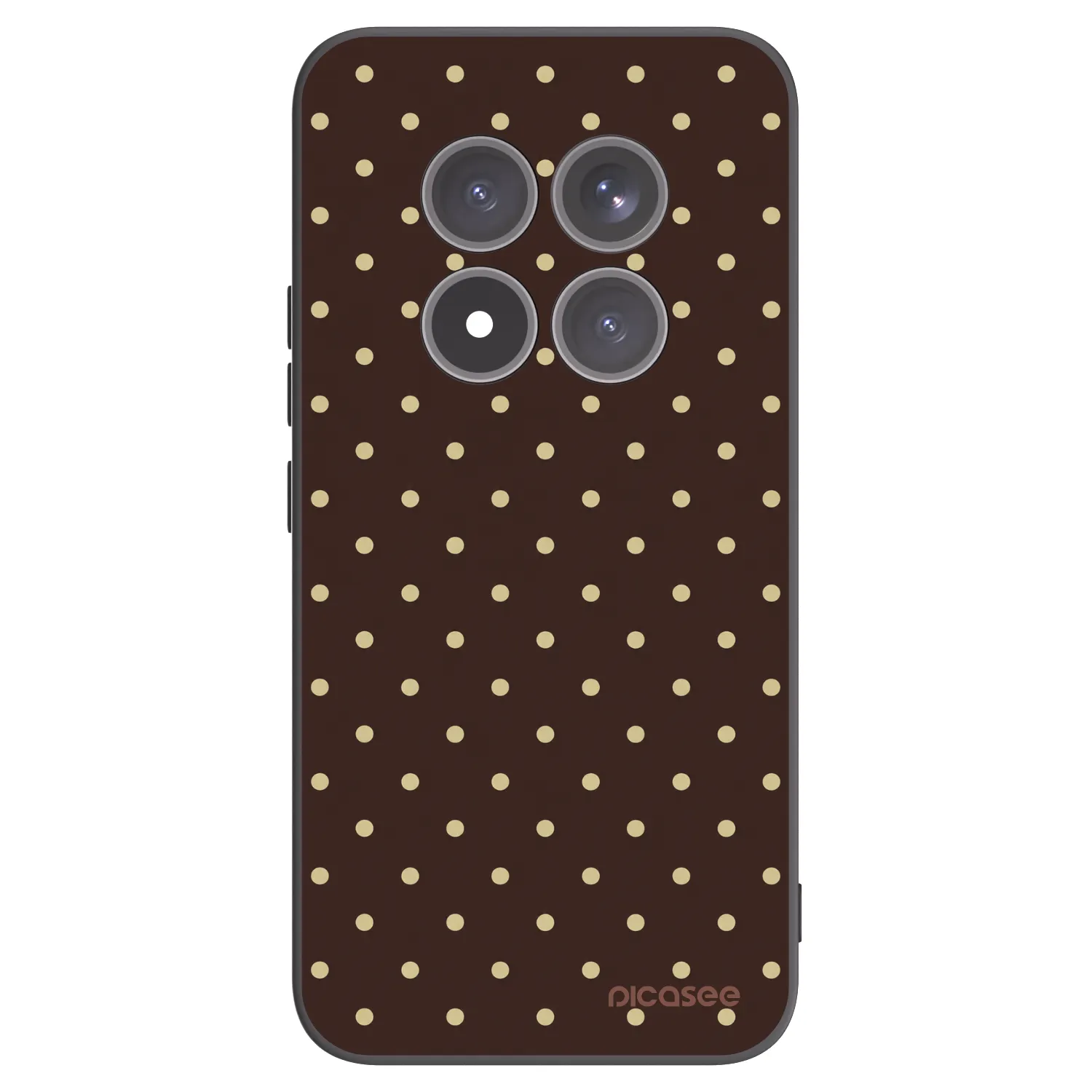 Picasee Μαύρη θήκη σιλικόνης για Xiaomi Redmi Note 15 Pro+ - Vanilla Dots & Chocolate
