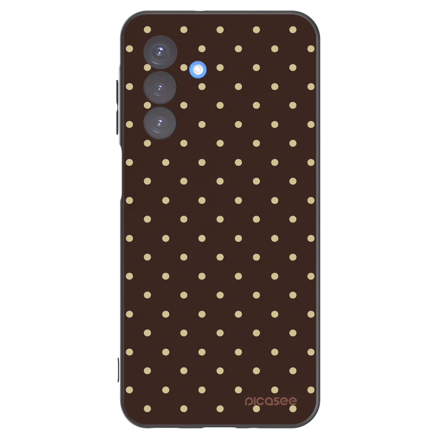 Picasee Μαύρη θήκη σιλικόνης για Samsung Galaxy A17 5G - Vanilla Dots & Chocolate