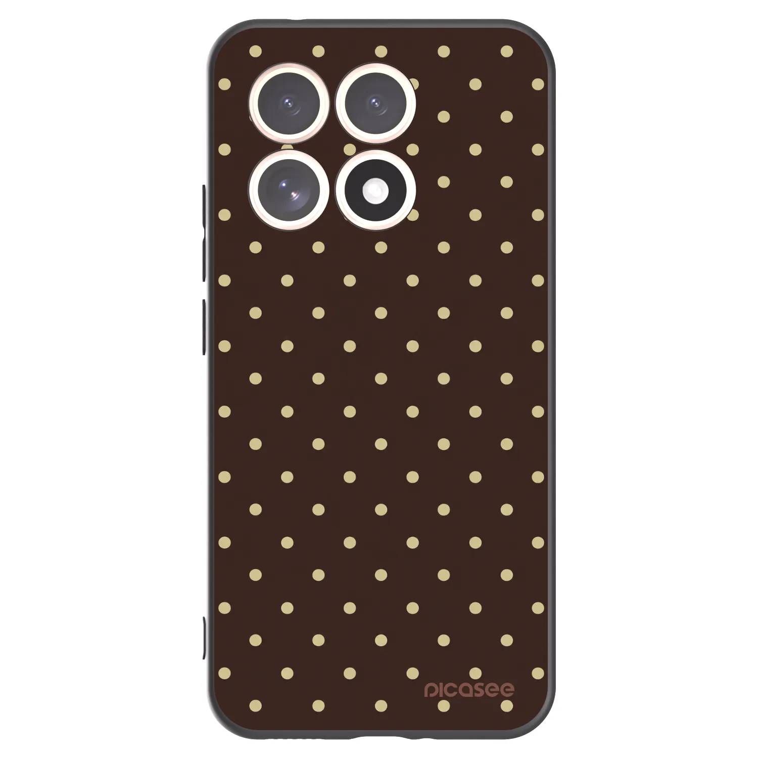 Picasee Μαύρη θήκη σιλικόνης για Xiaomi 15T - Vanilla Dots & Chocolate