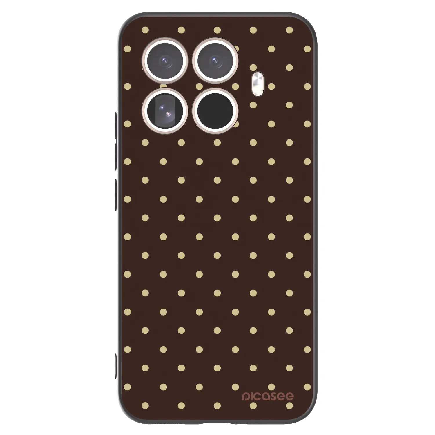 Picasee Μαύρη θήκη σιλικόνης για Xiaomi 15T Pro - Vanilla Dots & Chocolate