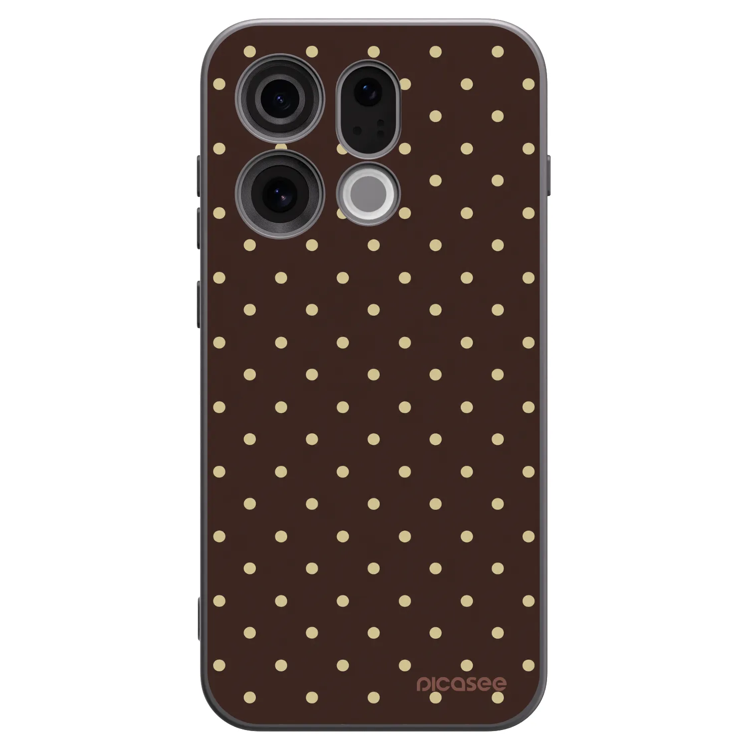 Picasee Μαύρη θήκη σιλικόνης για OPPO Find X9 - Vanilla Dots & Chocolate