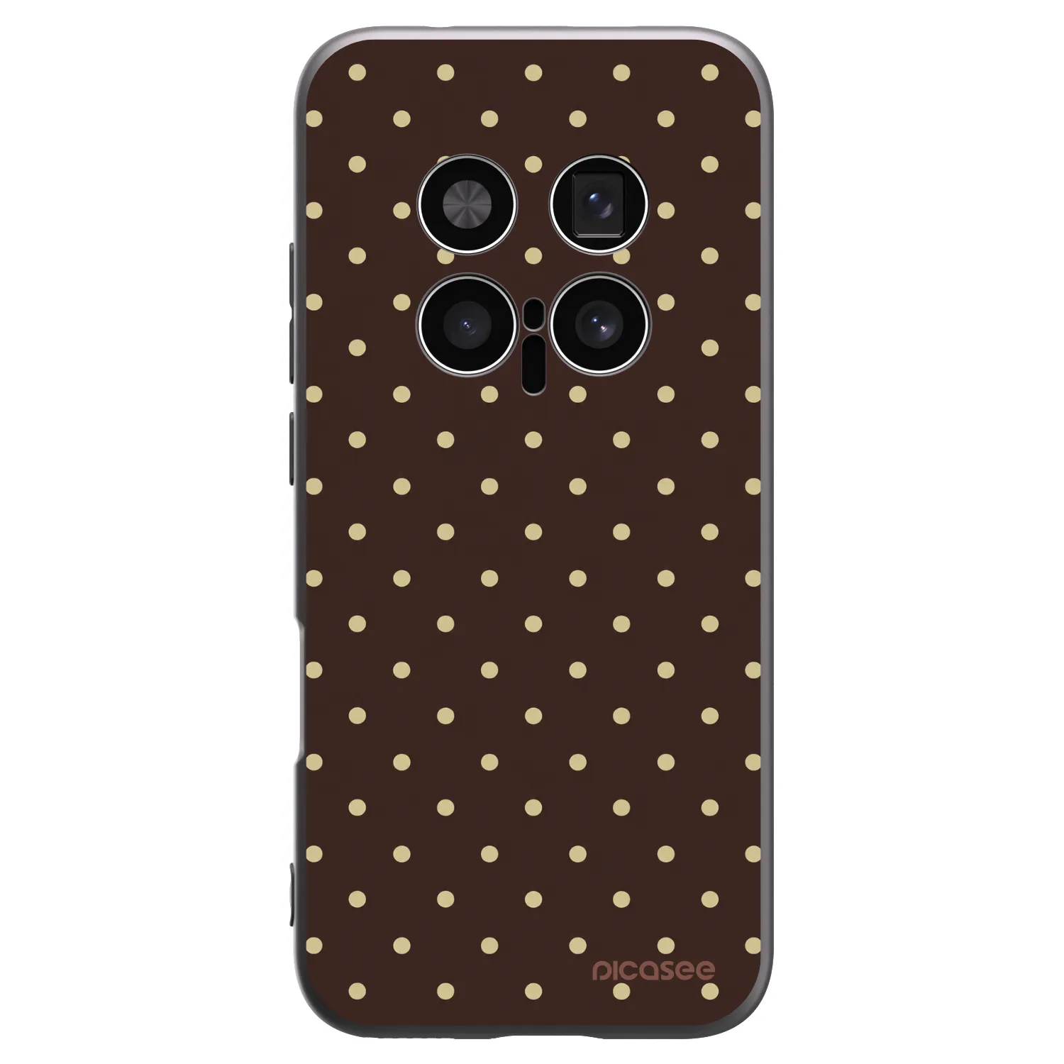 Picasee Μαύρη θήκη σιλικόνης για Honor Magic8 Pro 5G - Vanilla Dots & Chocolate