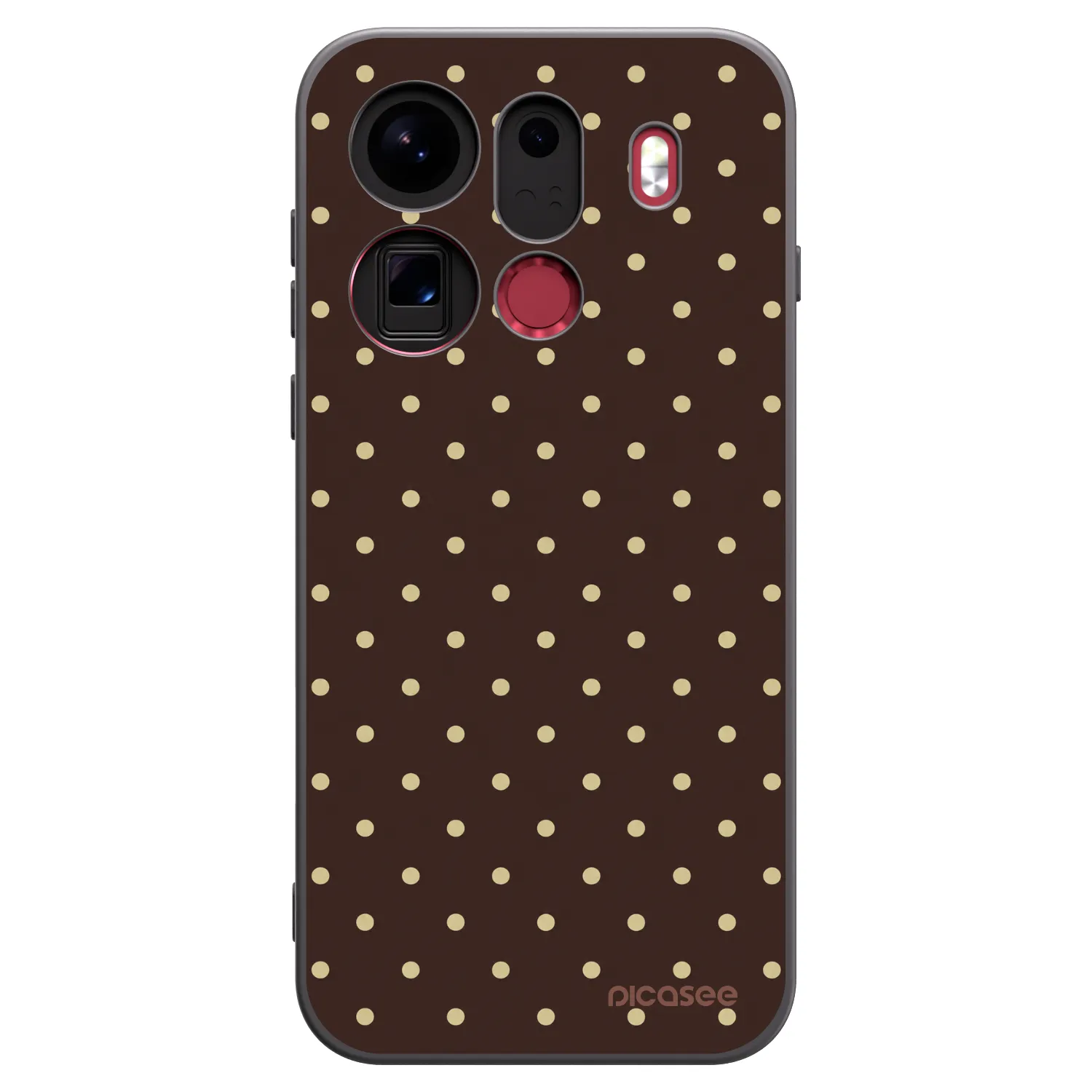 Picasee Μαύρη θήκη σιλικόνης για OPPO Find X9 Pro - Vanilla Dots & Chocolate