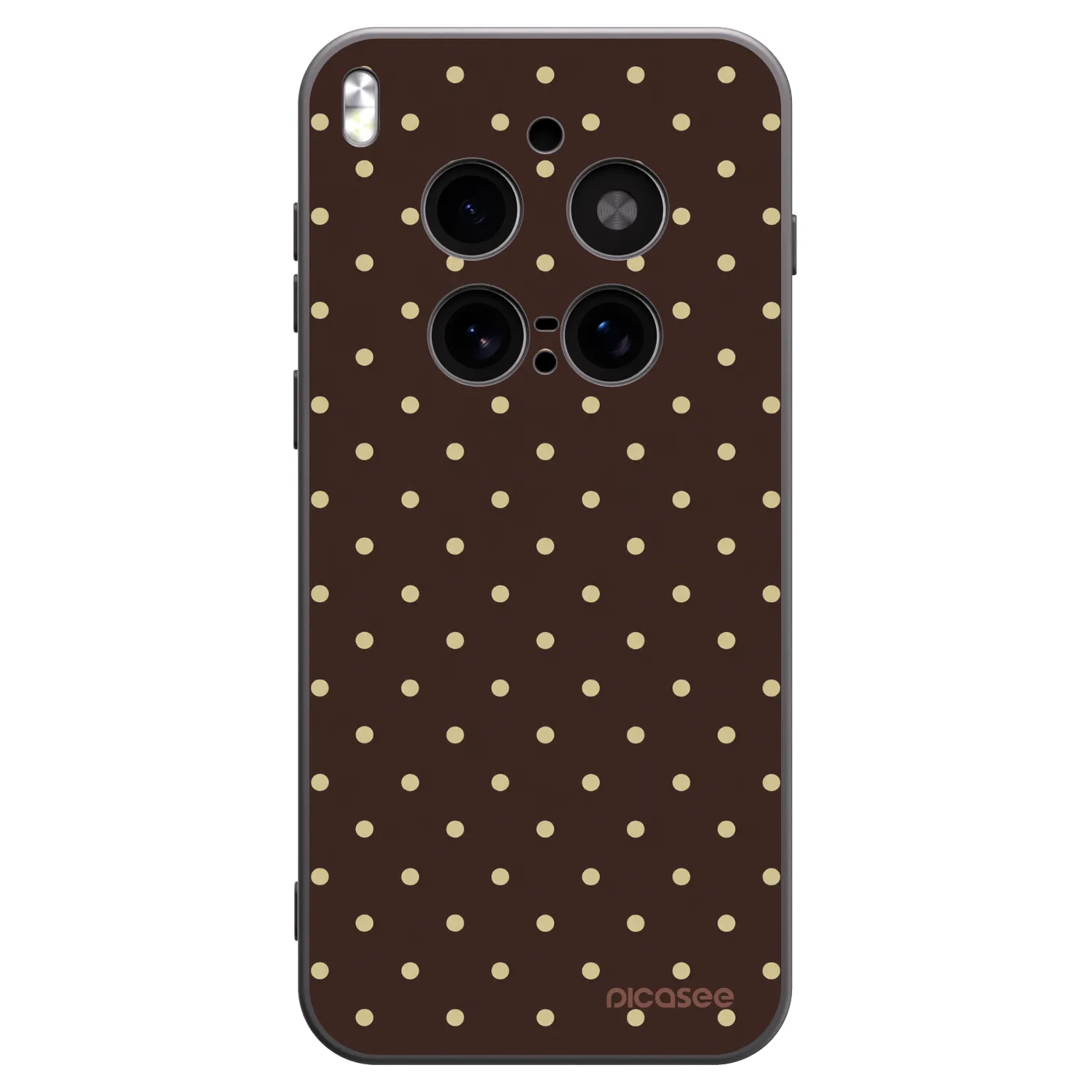 Picasee Μαύρη θήκη σιλικόνης για Vivo X300 Pro - Vanilla Dots & Chocolate