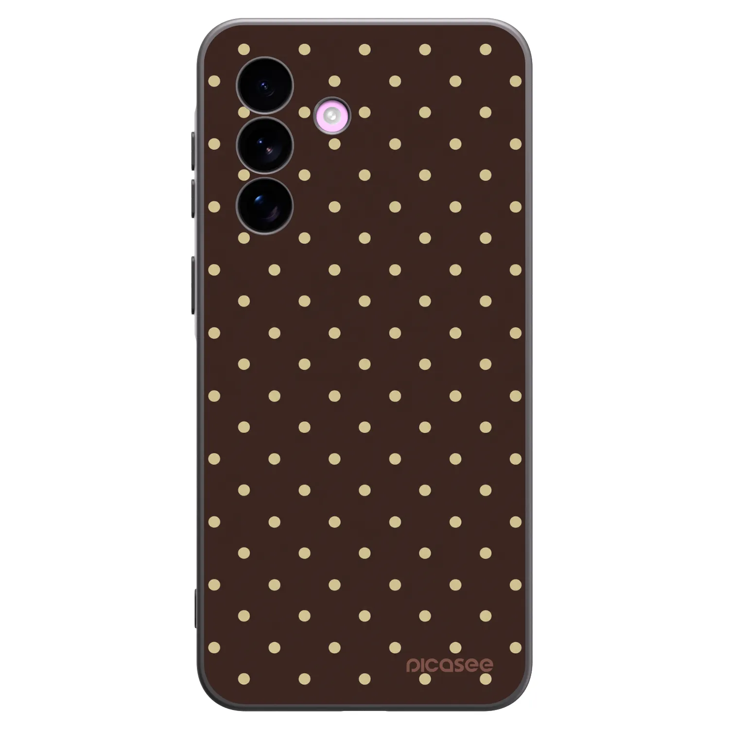 Picasee Μαύρη θήκη σιλικόνης για Samsung Galaxy A57 5G - Vanilla Dots & Chocolate
