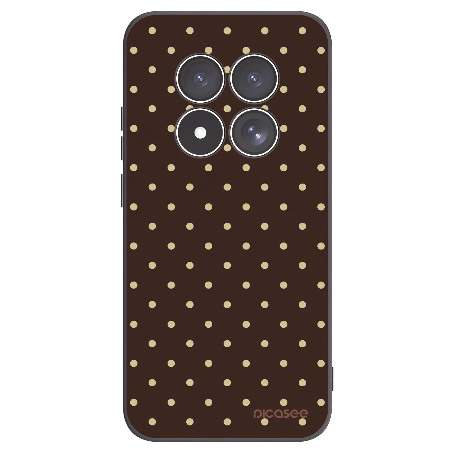 Picasee Μαύρη θήκη σιλικόνης για Xiaomi Redmi Note 15 Pro 5G - Vanilla Dots & Chocolate